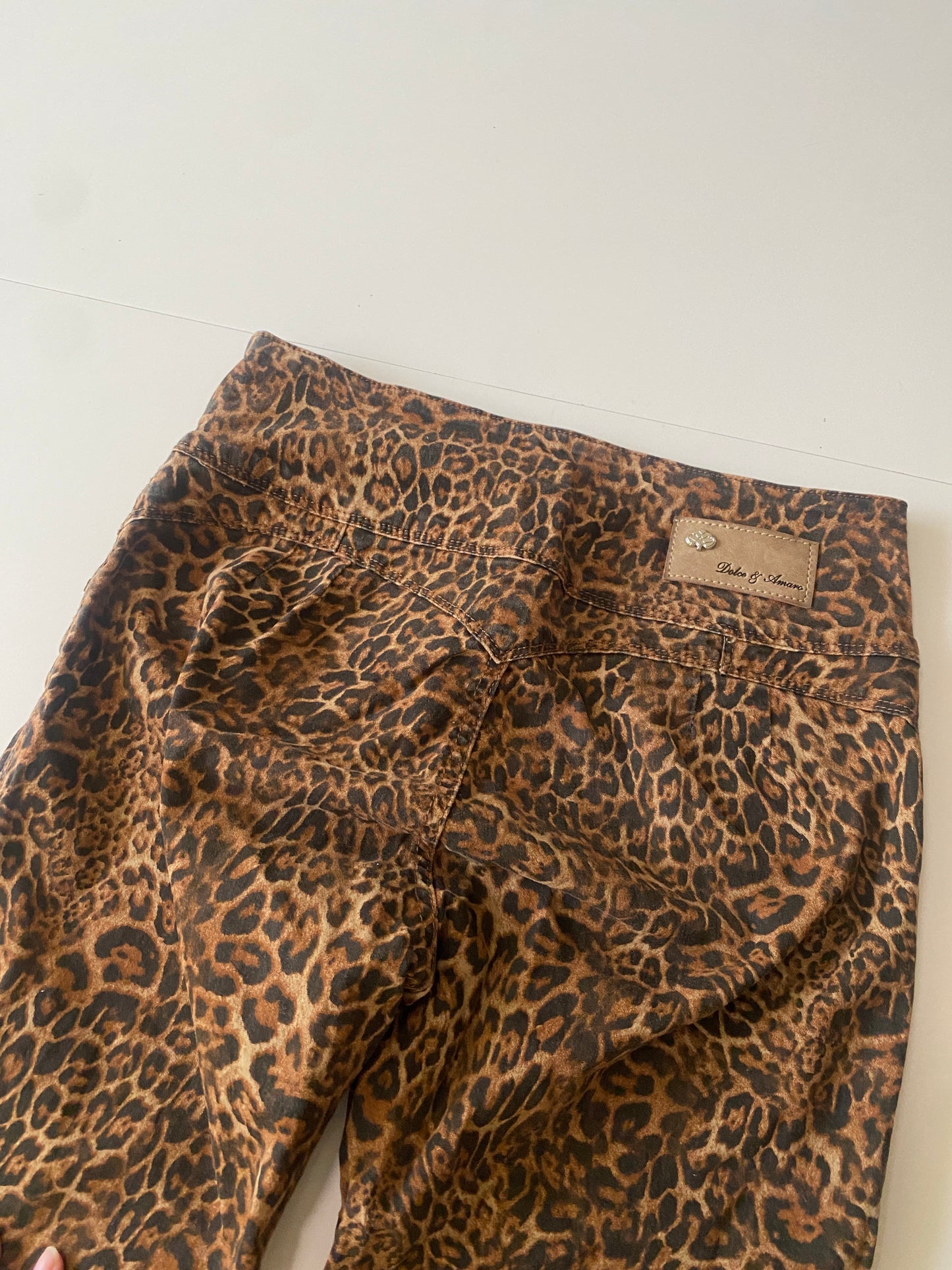 Jeggins animal print café, Talla 7, M, Mujer
