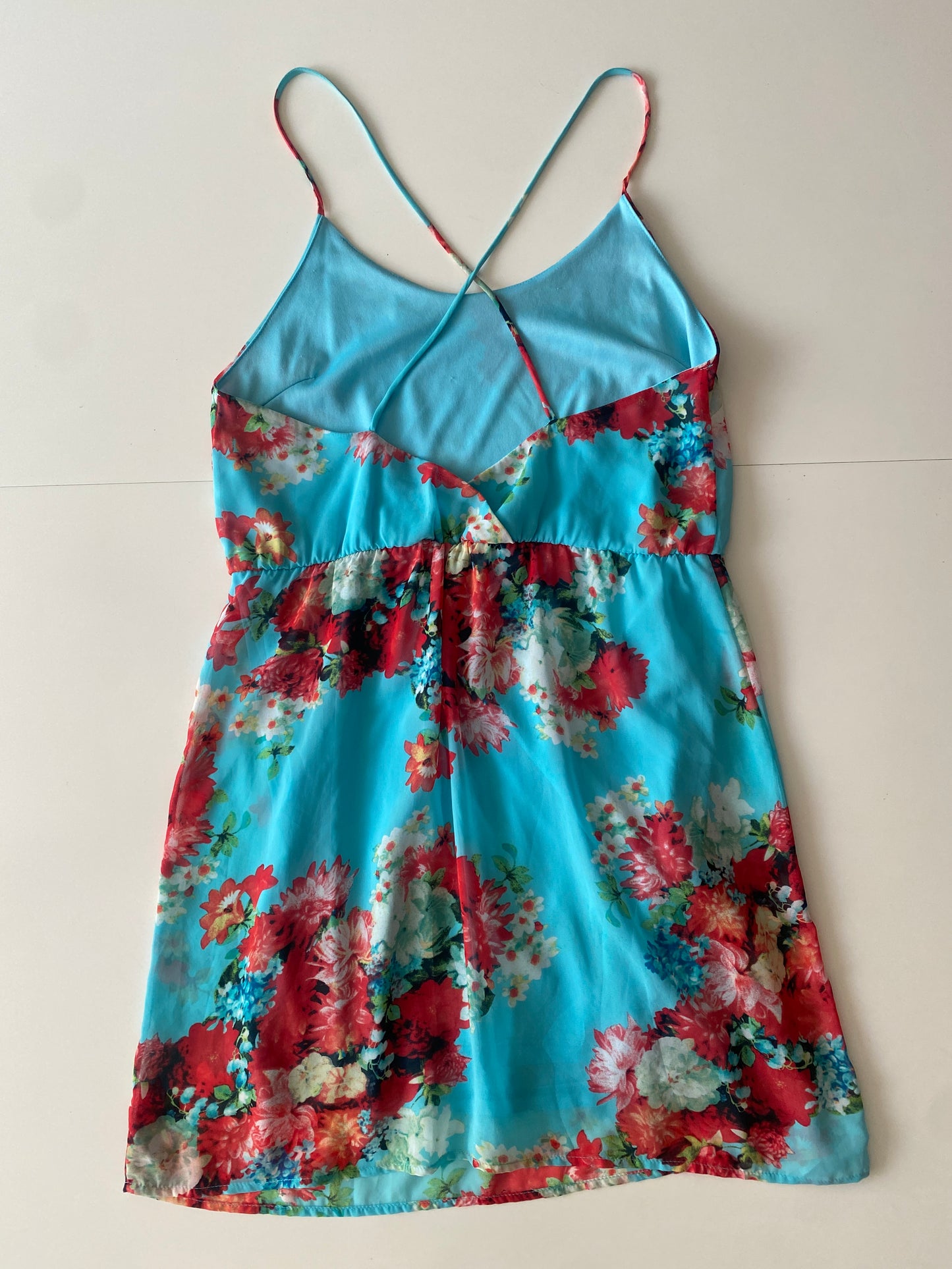 Vestido de tirantes estampado, Talla S/M, Mujer