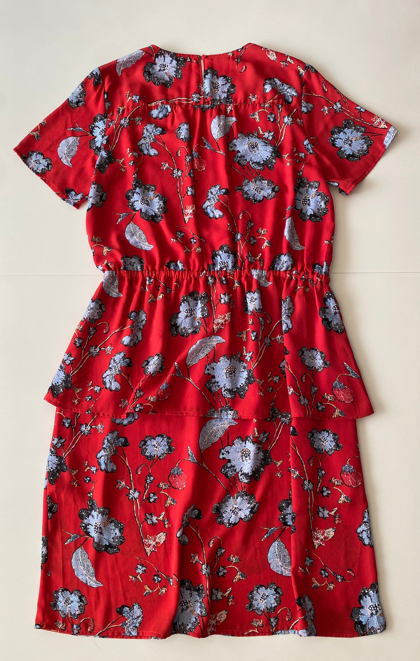 Vestido rojo estampado, Talla XL, Mujer