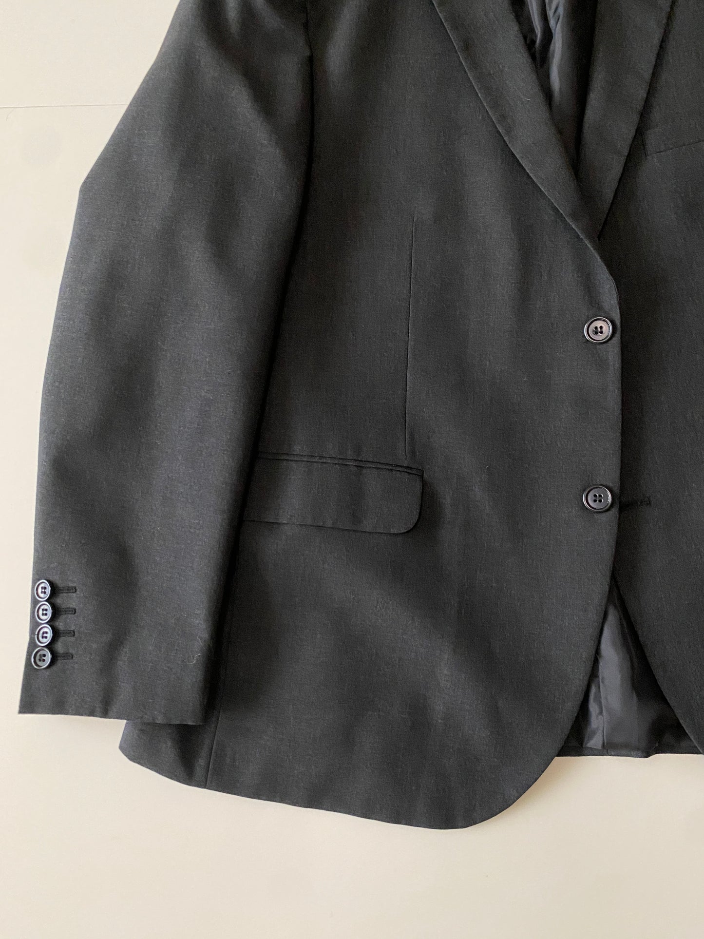 Traje completo gris oscuro, Talla Saco 46R, Pantalones 40R, Hombre