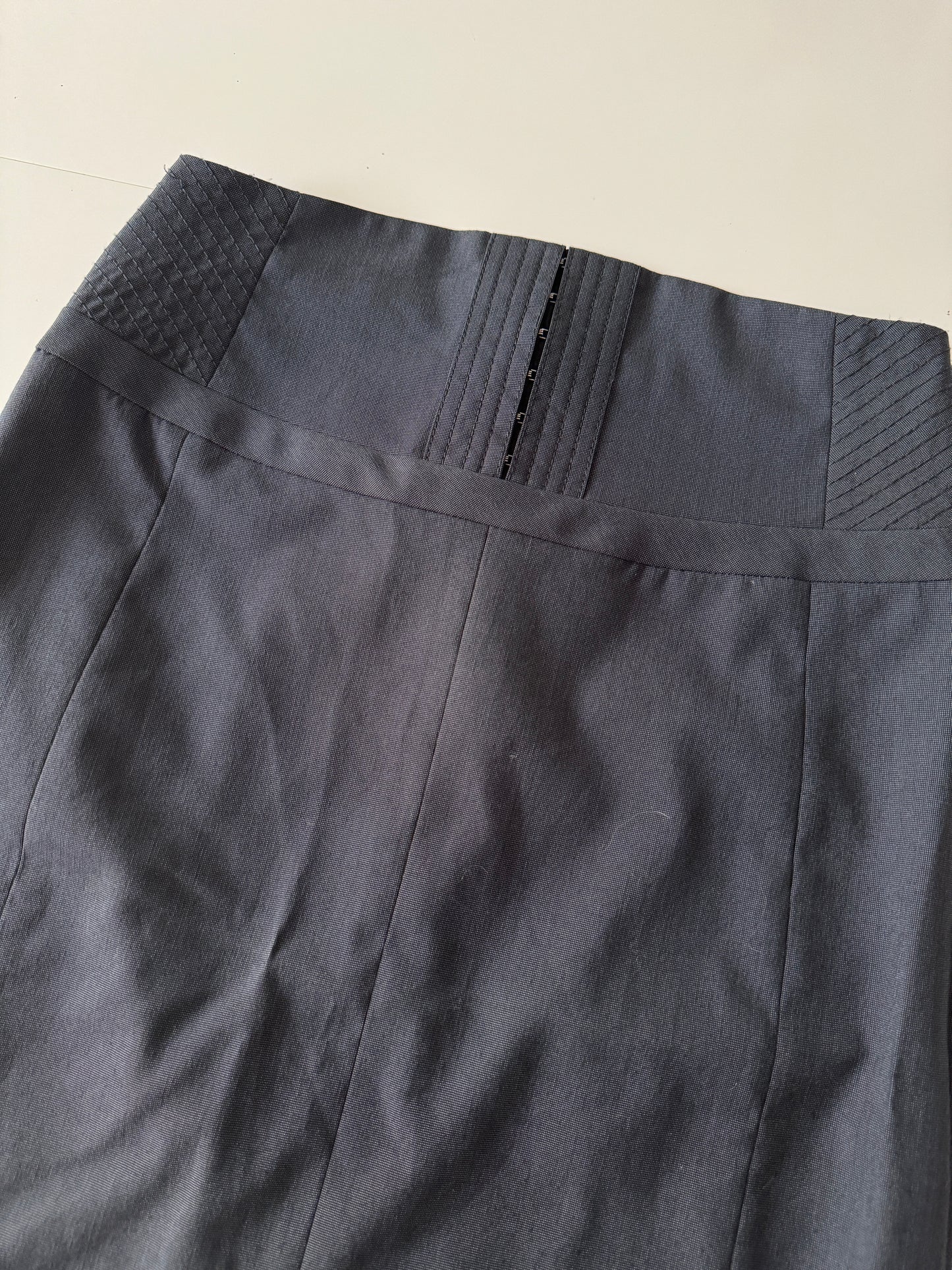 Falda ejecutiva, tiro alto, Talla 0Usa, Xs, Mujer