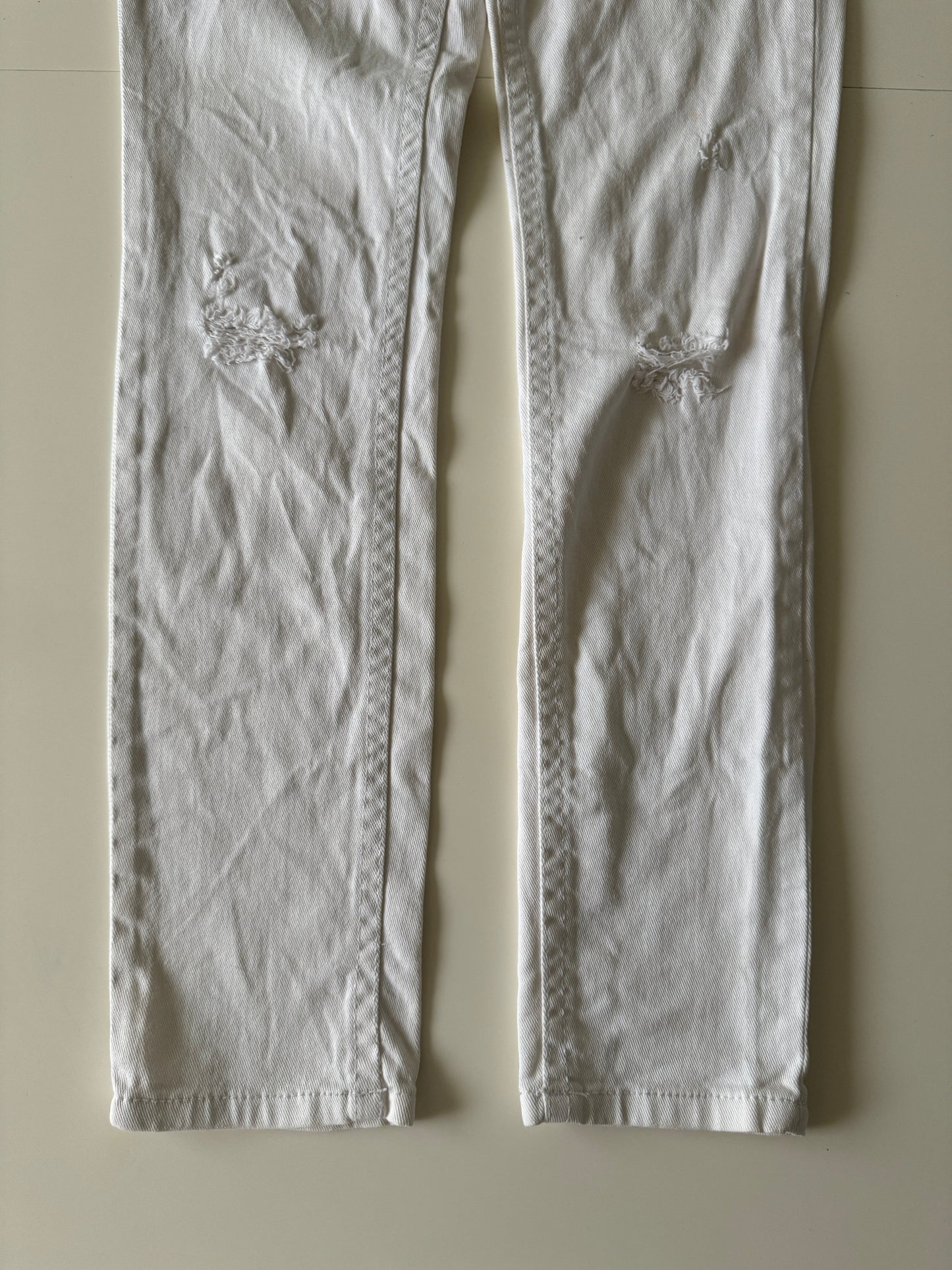 Jeans low rise blancos, Talla 7Mx, Mujer