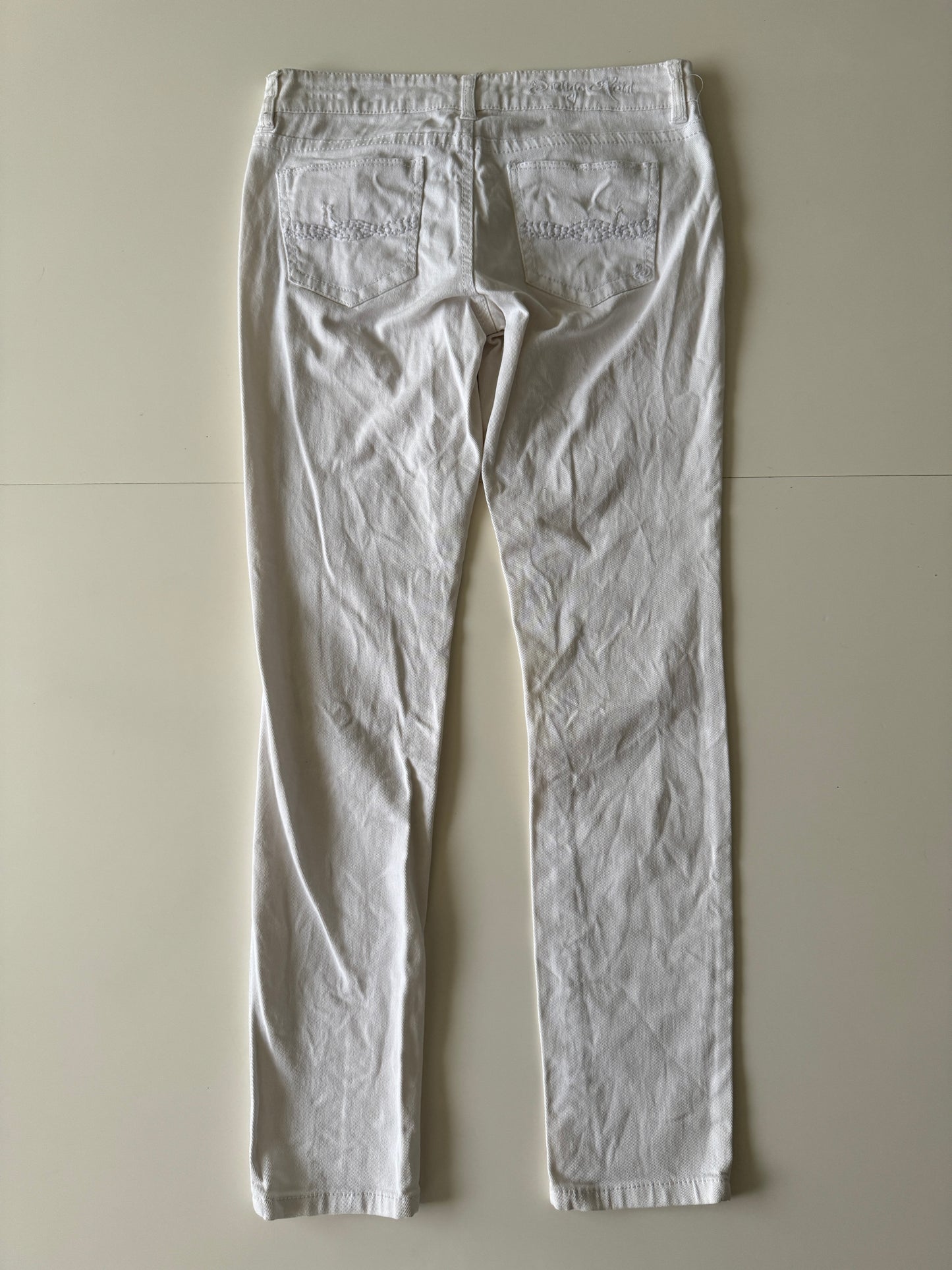 Jeans low rise blancos, Talla 7Mx, Mujer