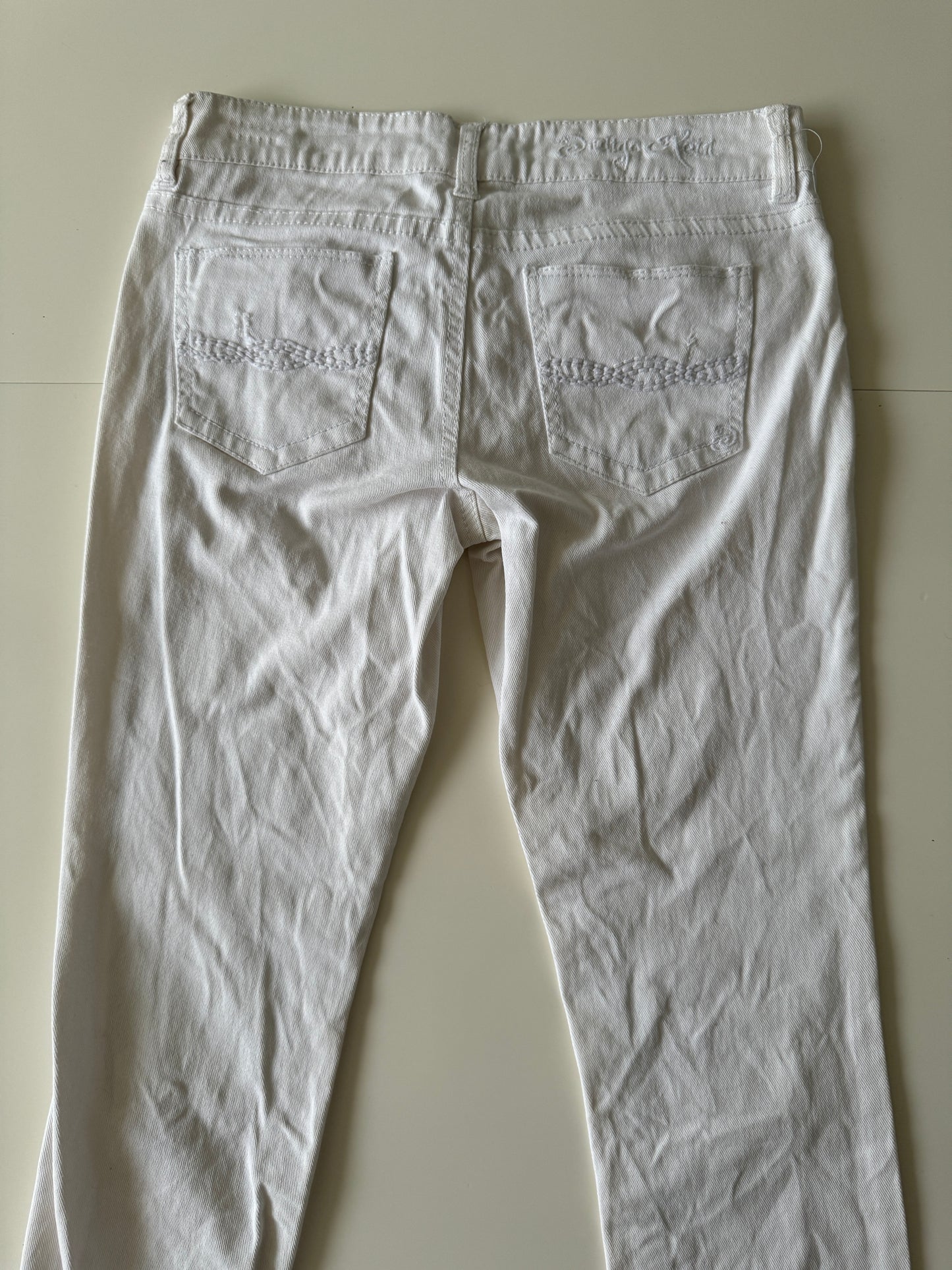 Jeans low rise blancos, Talla 7Mx, Mujer