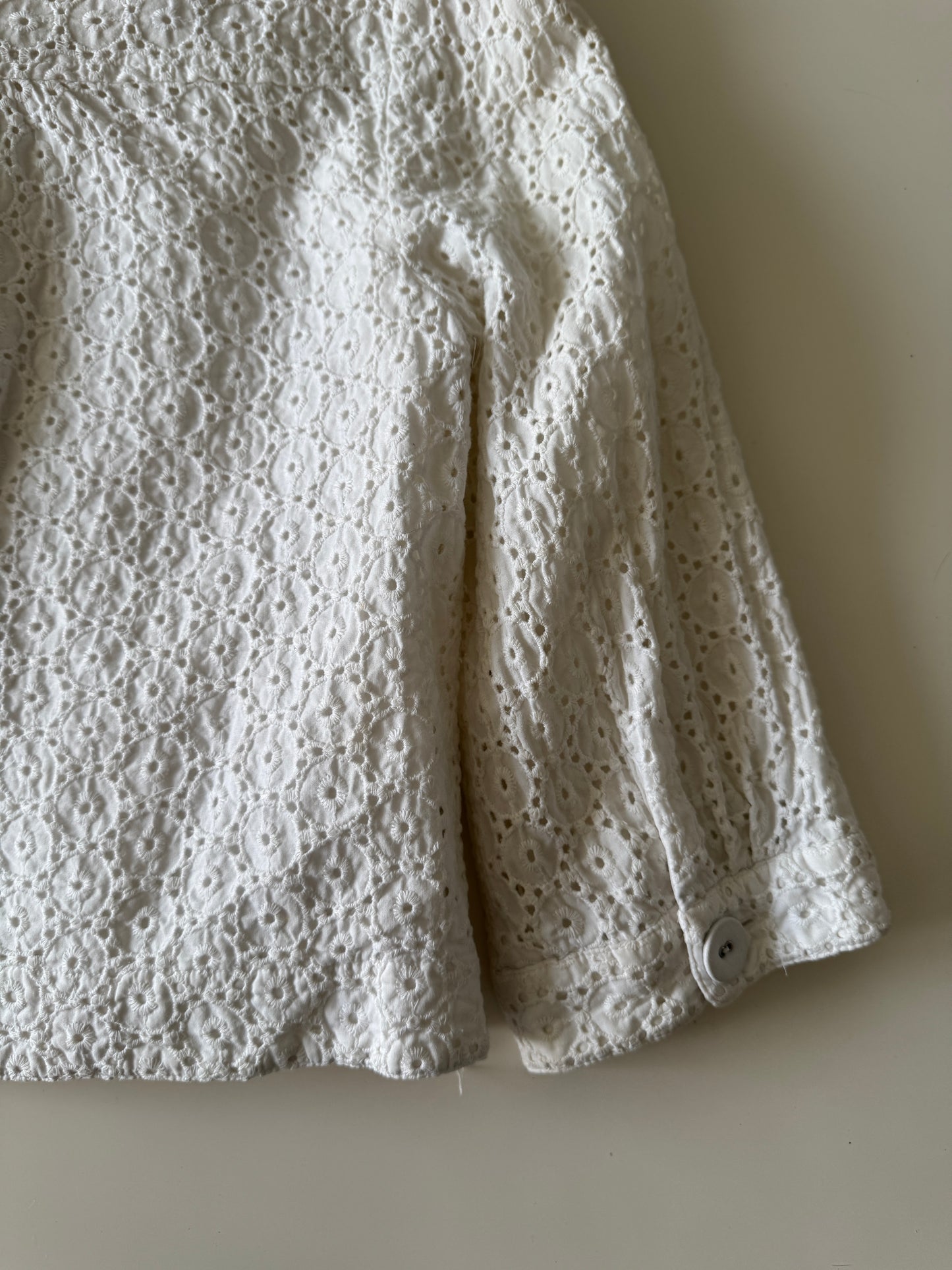 Bolero blanco, manga 3/4, Talla S, Mujer, Ann Taylor
