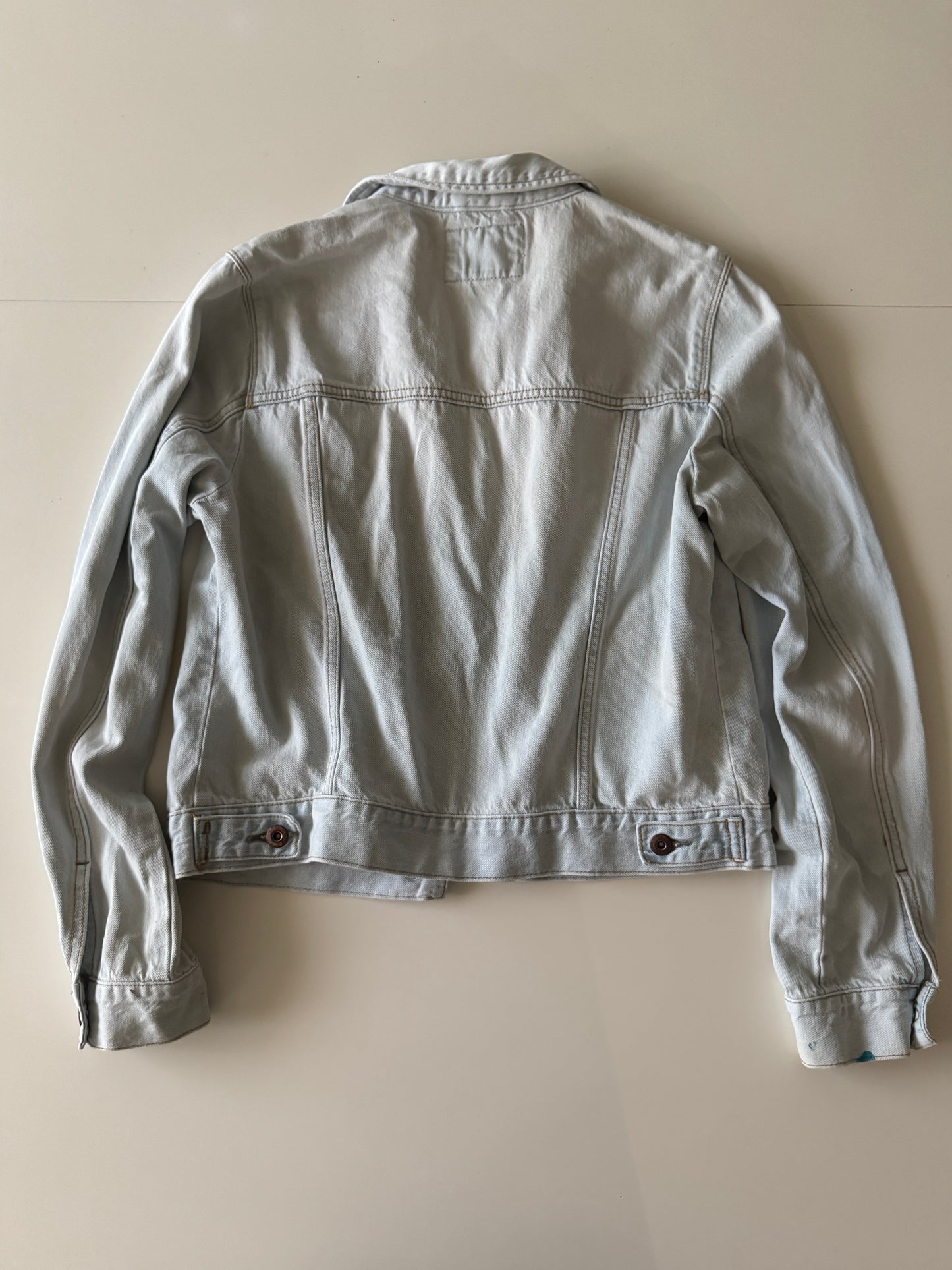 Chaqueta de mezclilla clara, Talla L, Forever 21, Mujer