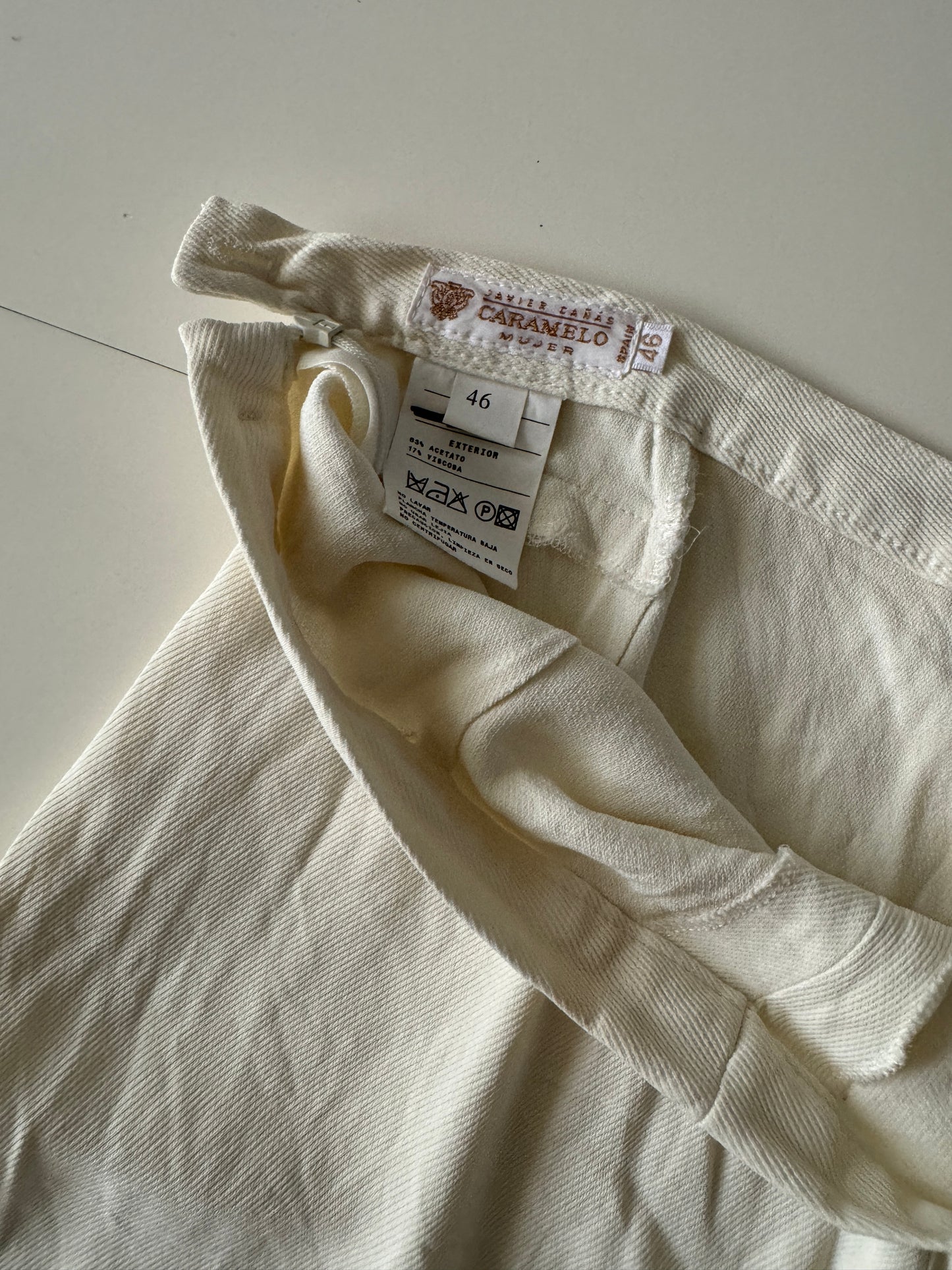 Pantalones beige españoles, Talla 46, M, Mujer