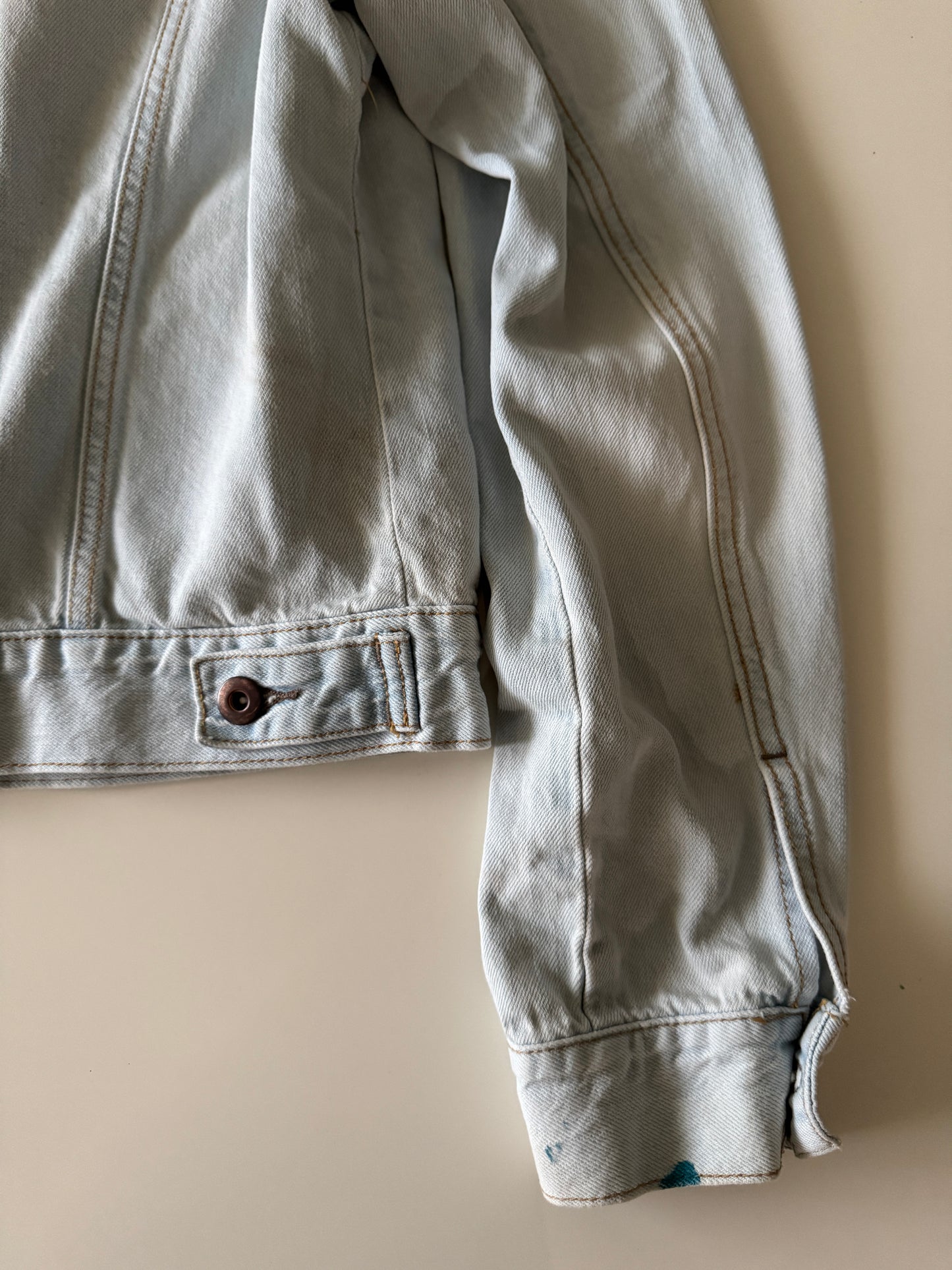 Chaqueta de mezclilla clara, Talla L, Forever 21, Mujer
