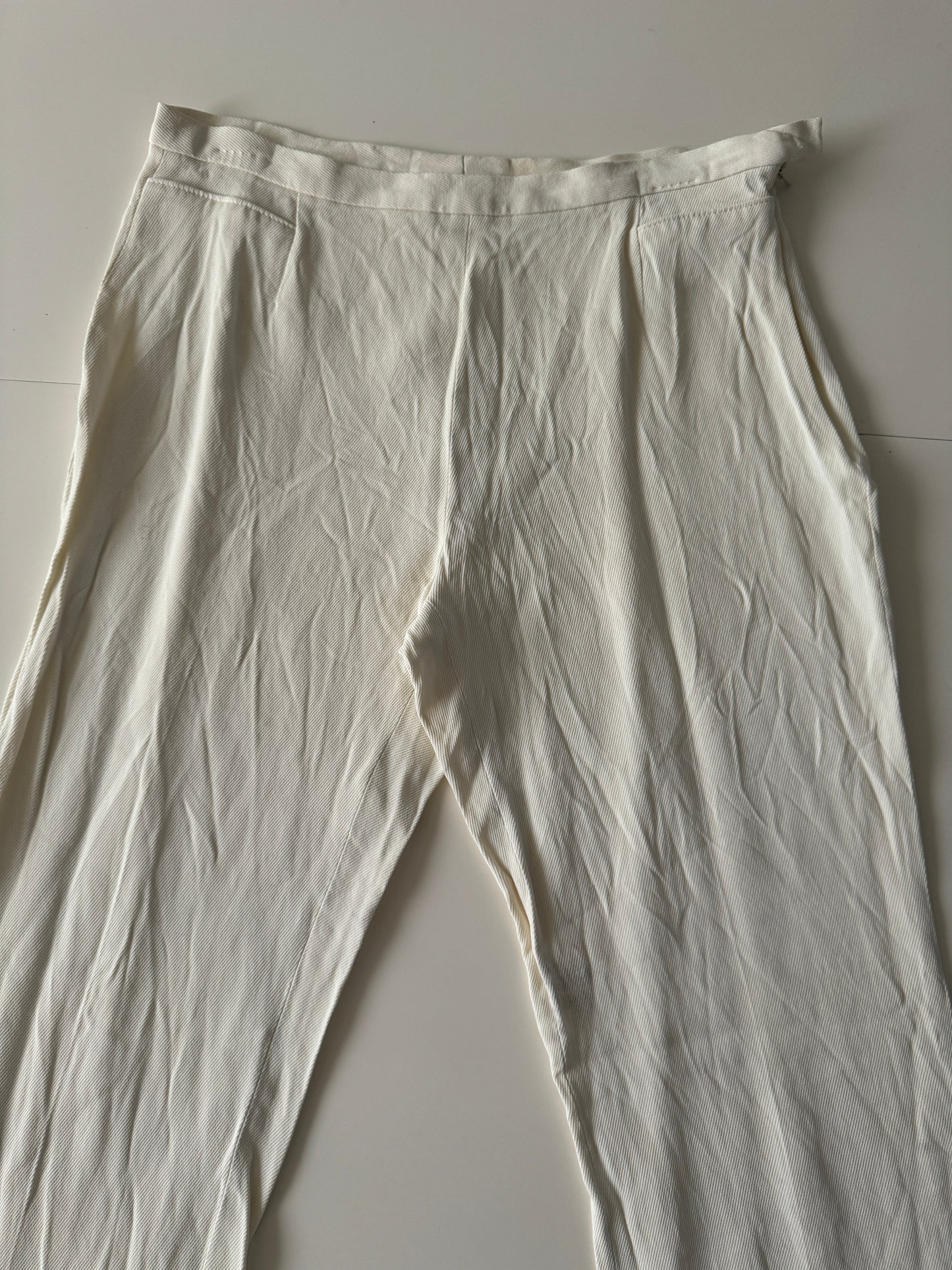 Pantalones beige españoles, Talla 46, M, Mujer