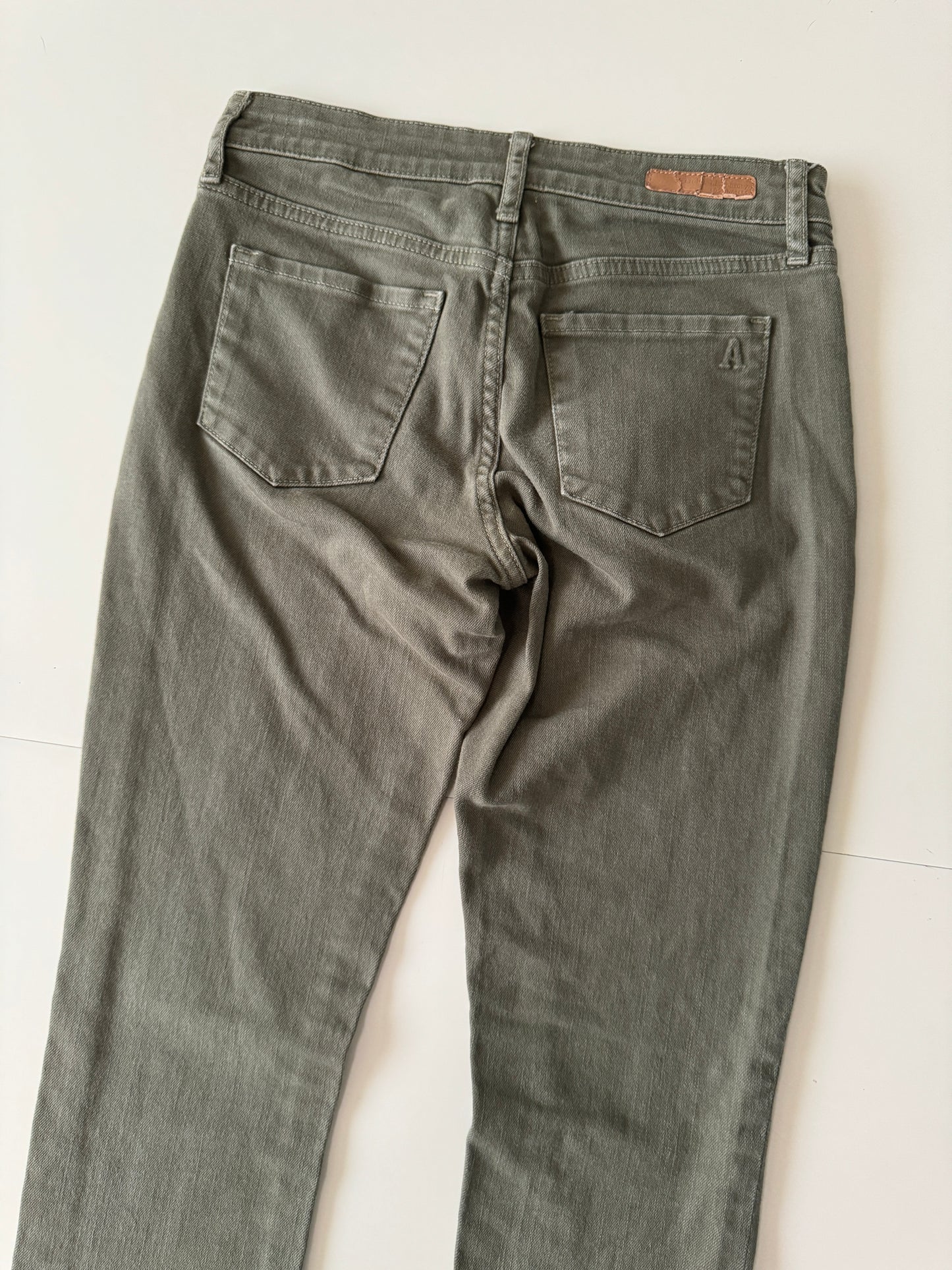 Skinny Jeans Verdes, Talla 24Mx, XS, Mujer