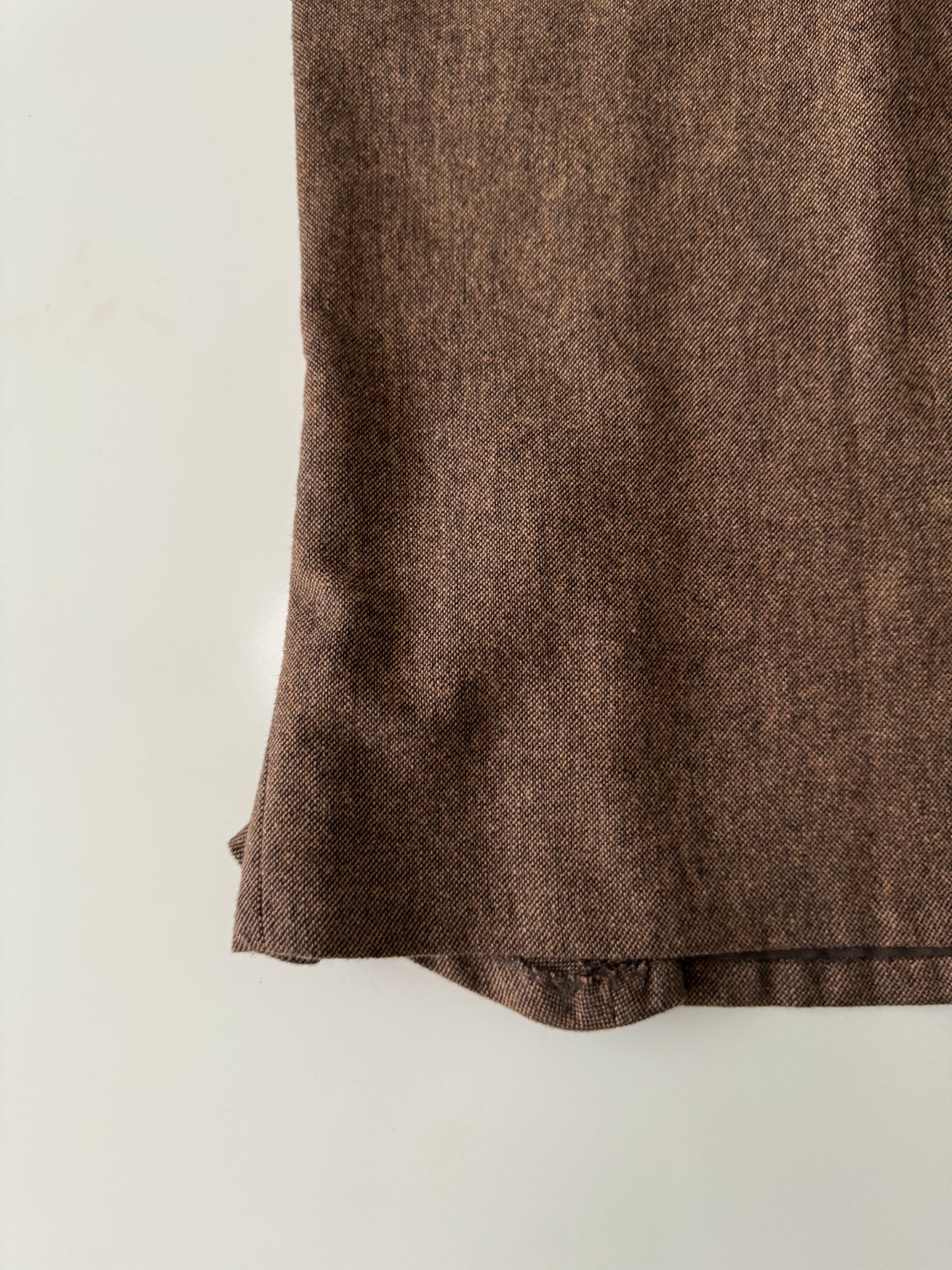 Falda de lana cafe, Talla 26Mx, 4Usa, Mujer