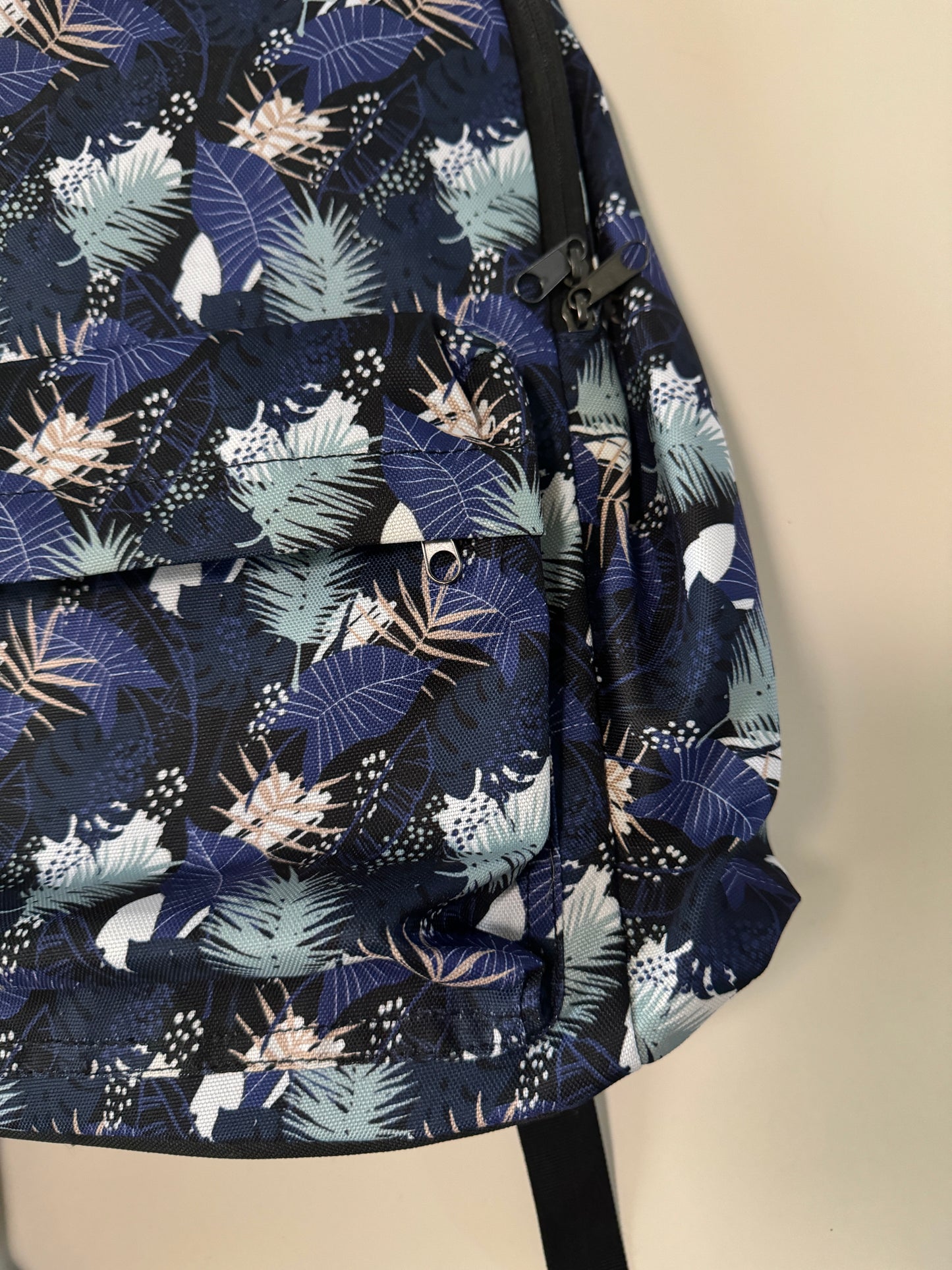 Mochila azul estampada, Unisex