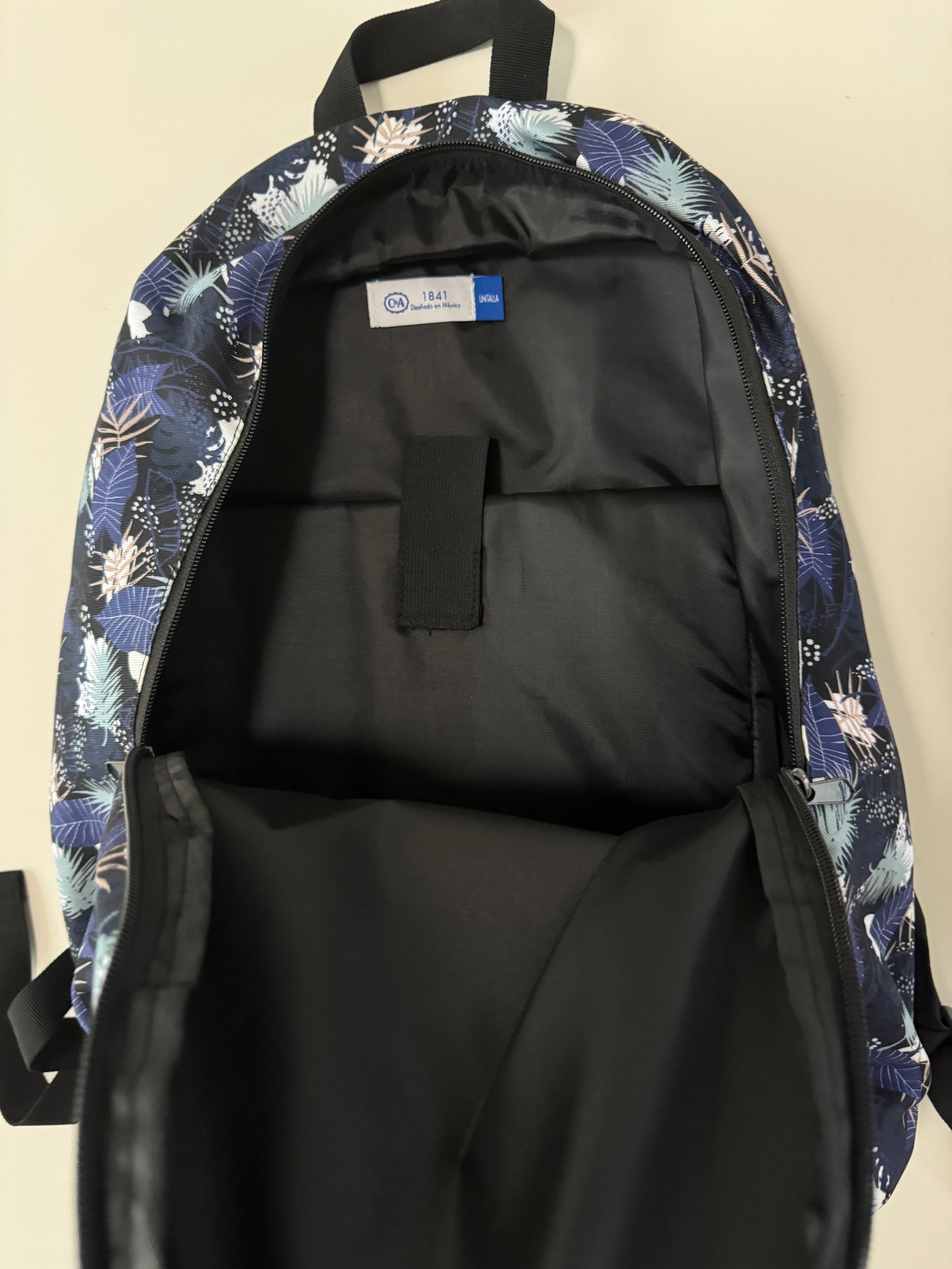 Mochila azul estampada, Unisex