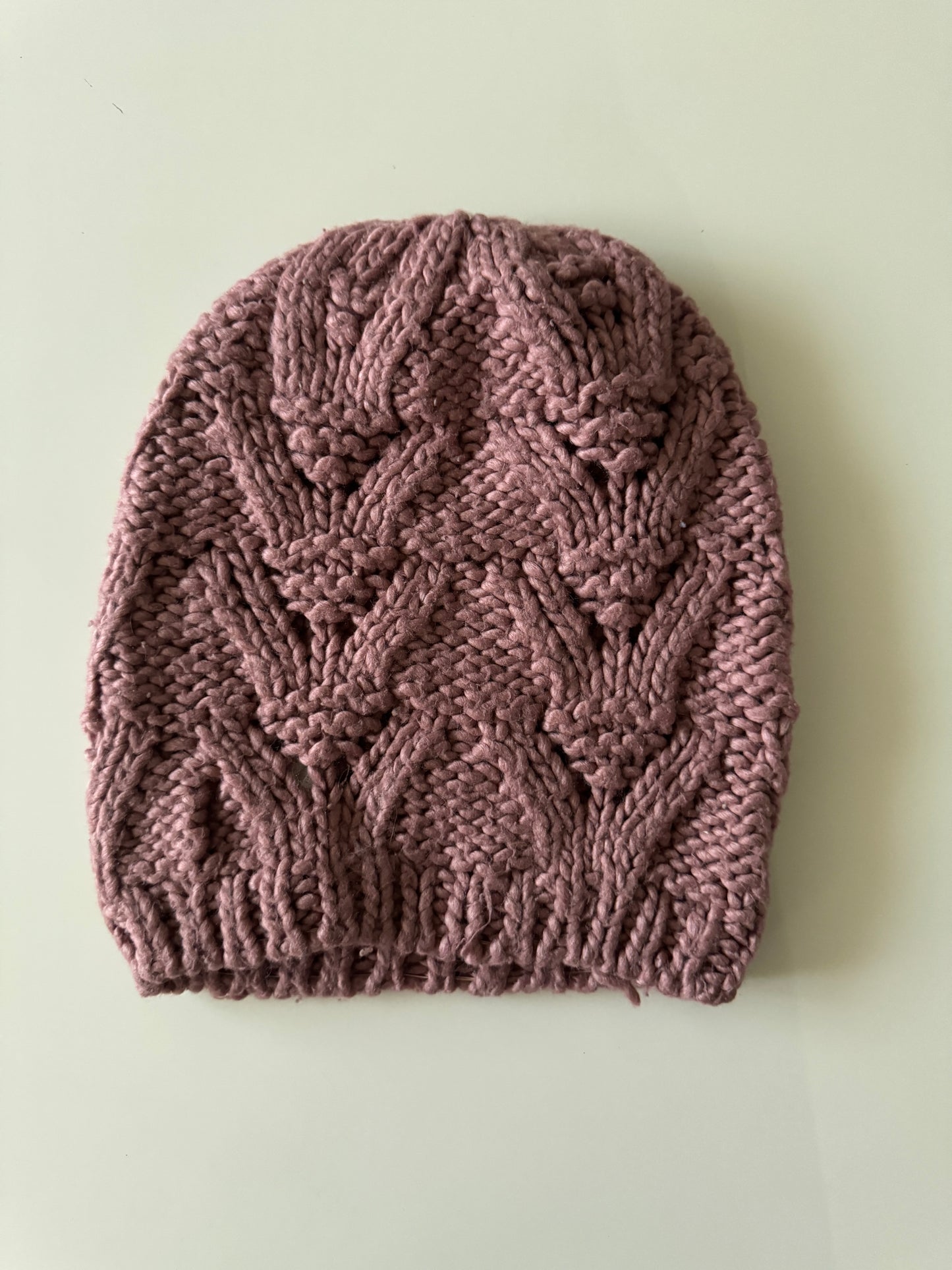 Beanie tejido rosa, Talla M, Pull and Bear, Mujer
