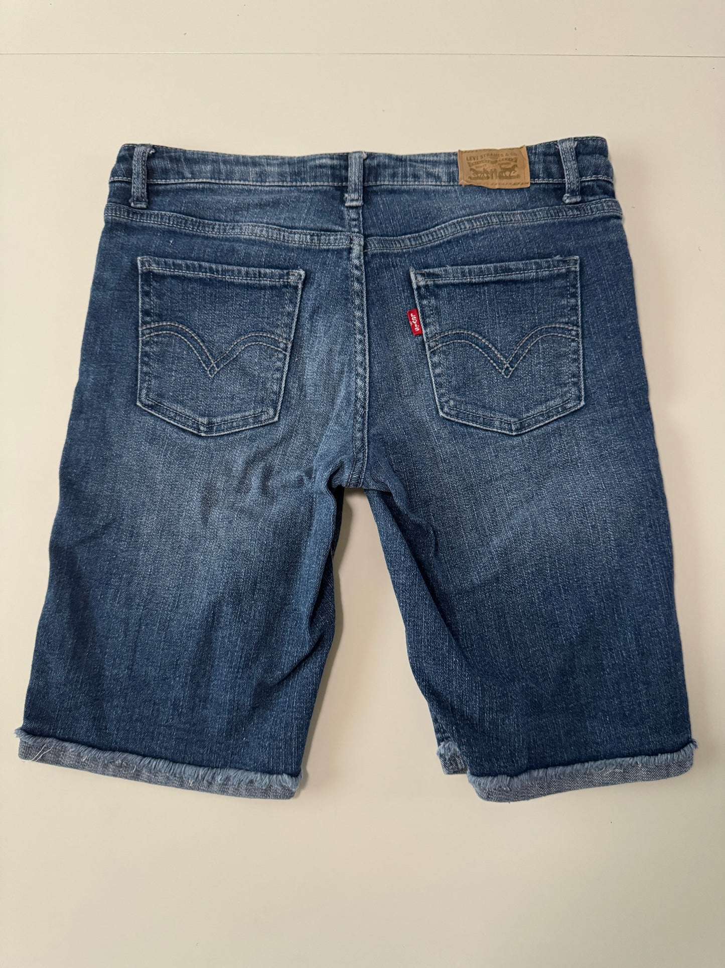 Bermuda con lineas a los costados, Talla 14 Reg Teen, XS Mujer