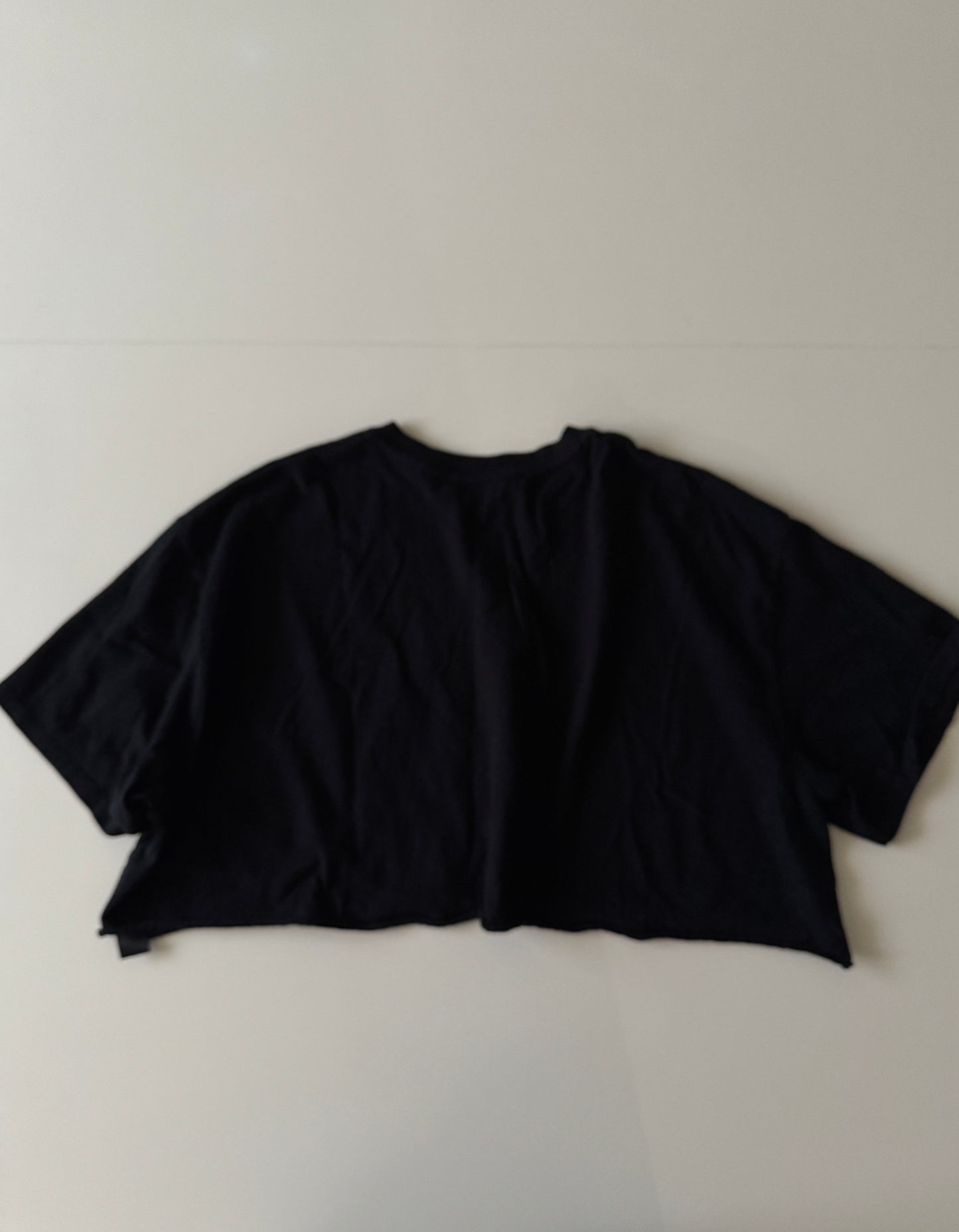 Crop negro con detalle al frente tejido, Talla M, Primark, Mujer