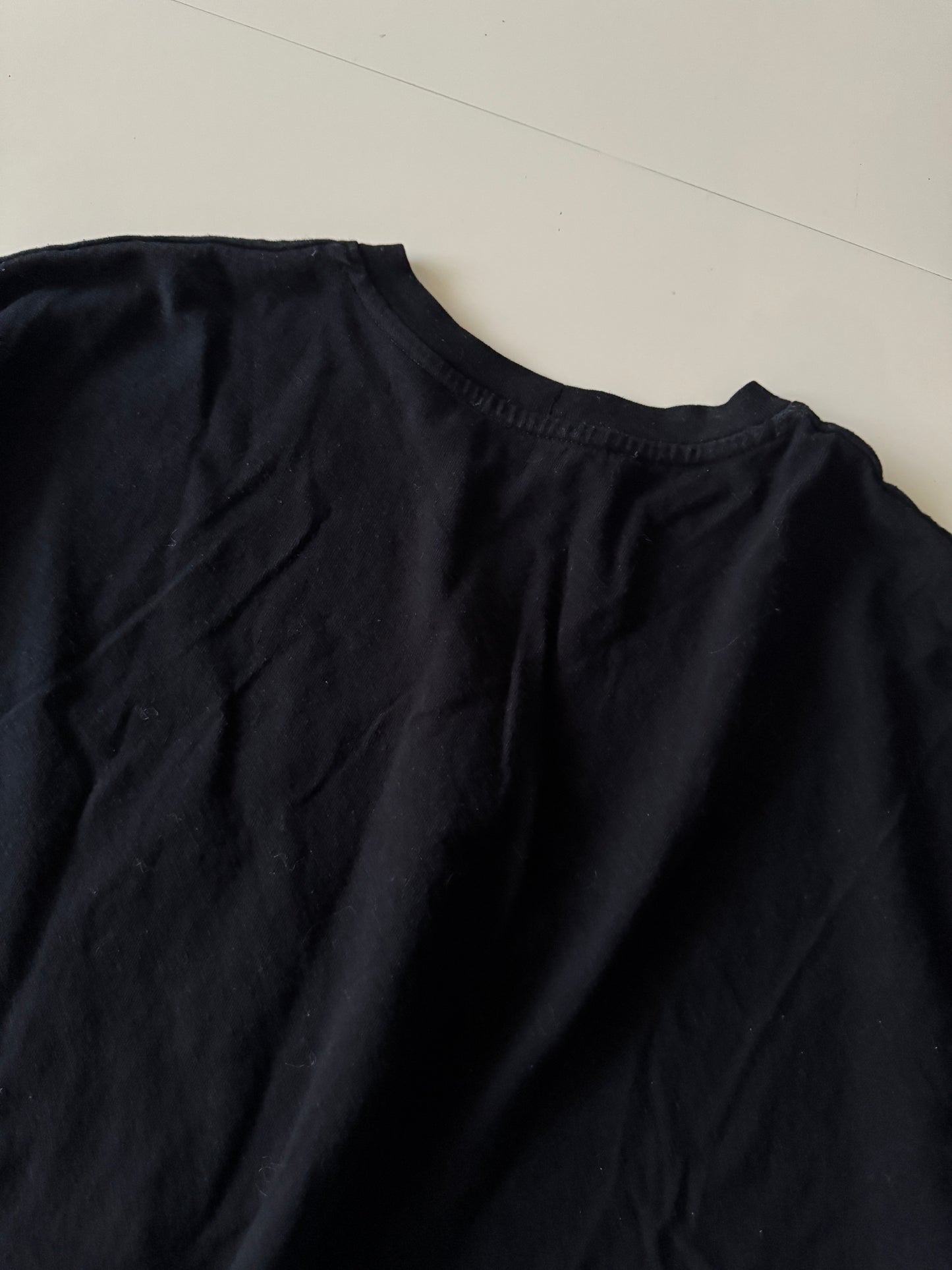Crop negro con detalle al frente tejido, Talla M, Primark, Mujer