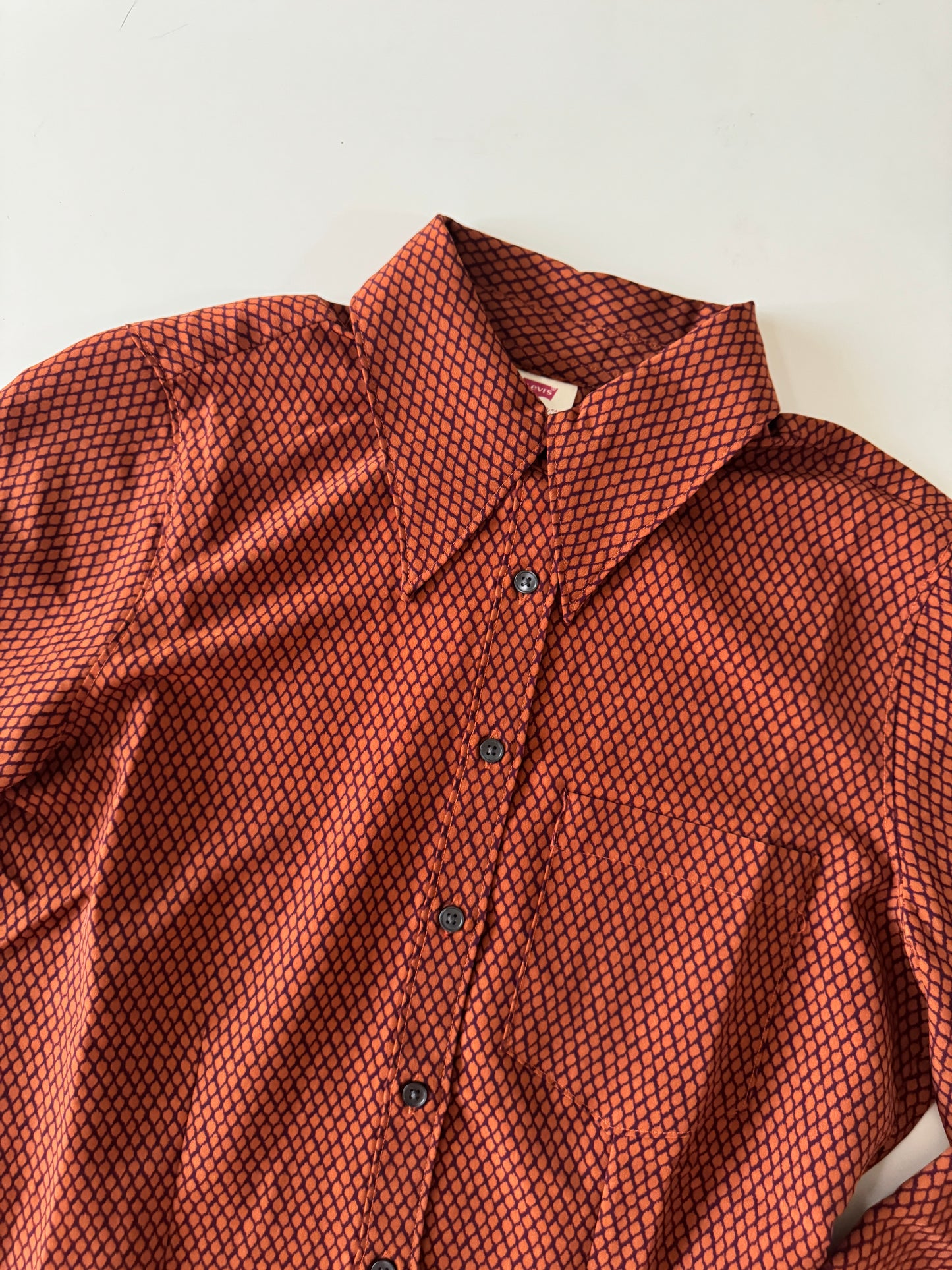 Camisa retro de manga larga, Talla XS, Mujer, Levis