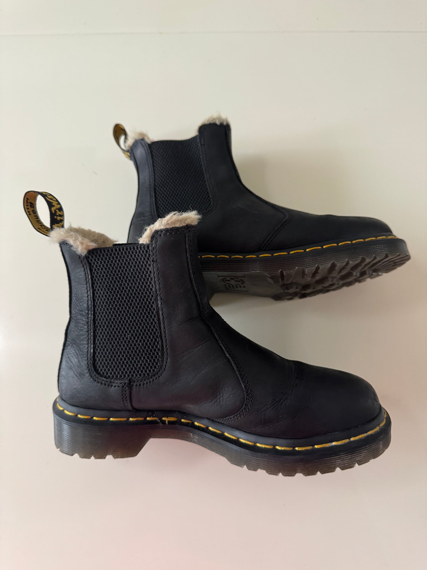 Botas Chelsea de piel negras, Talla 6 usa, 37 eu, 4 Uk, Dr Martens, Mujer