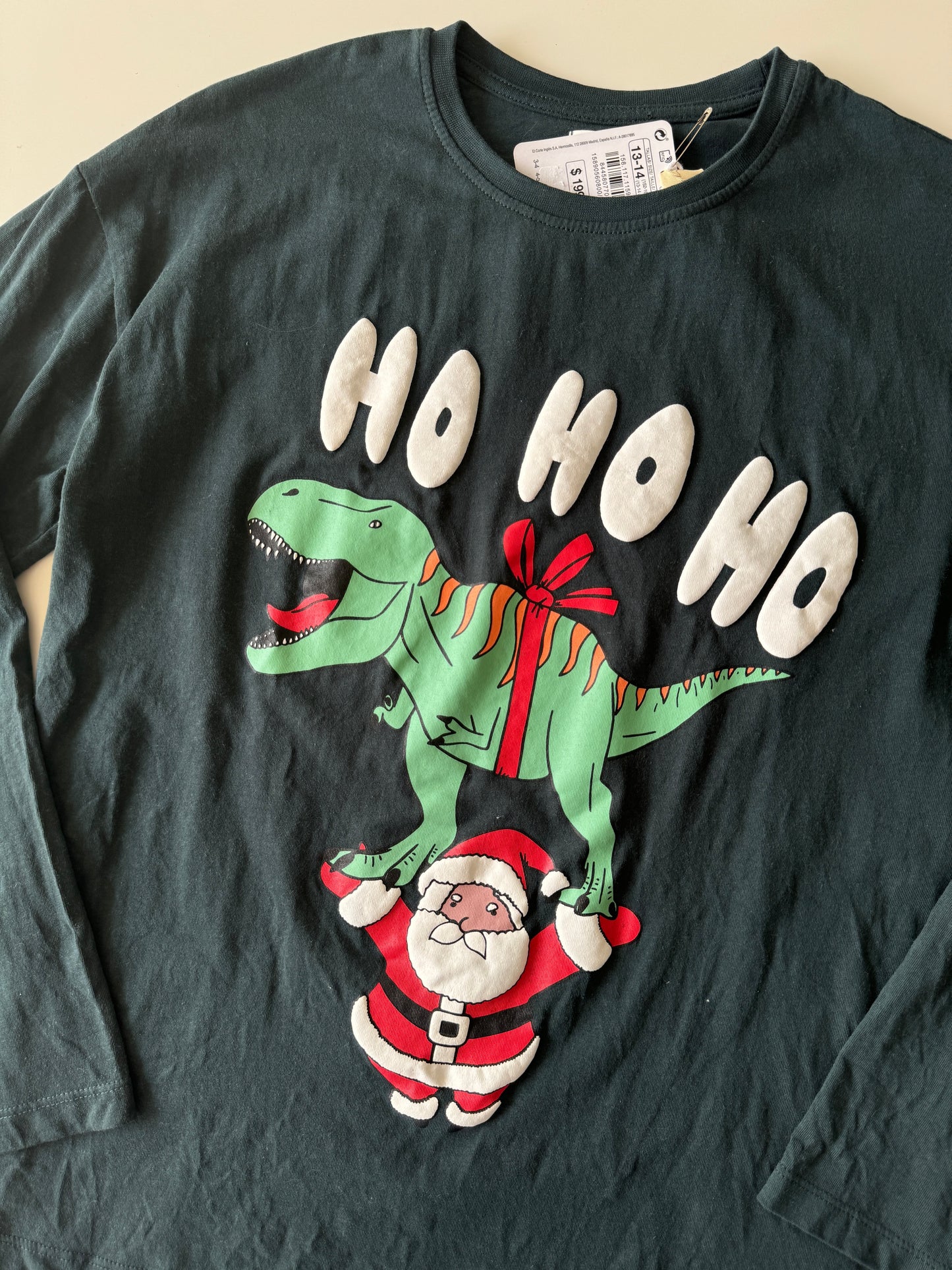 Playera navideña, manga larga, Talla 13-14años, Teen, Adolescente