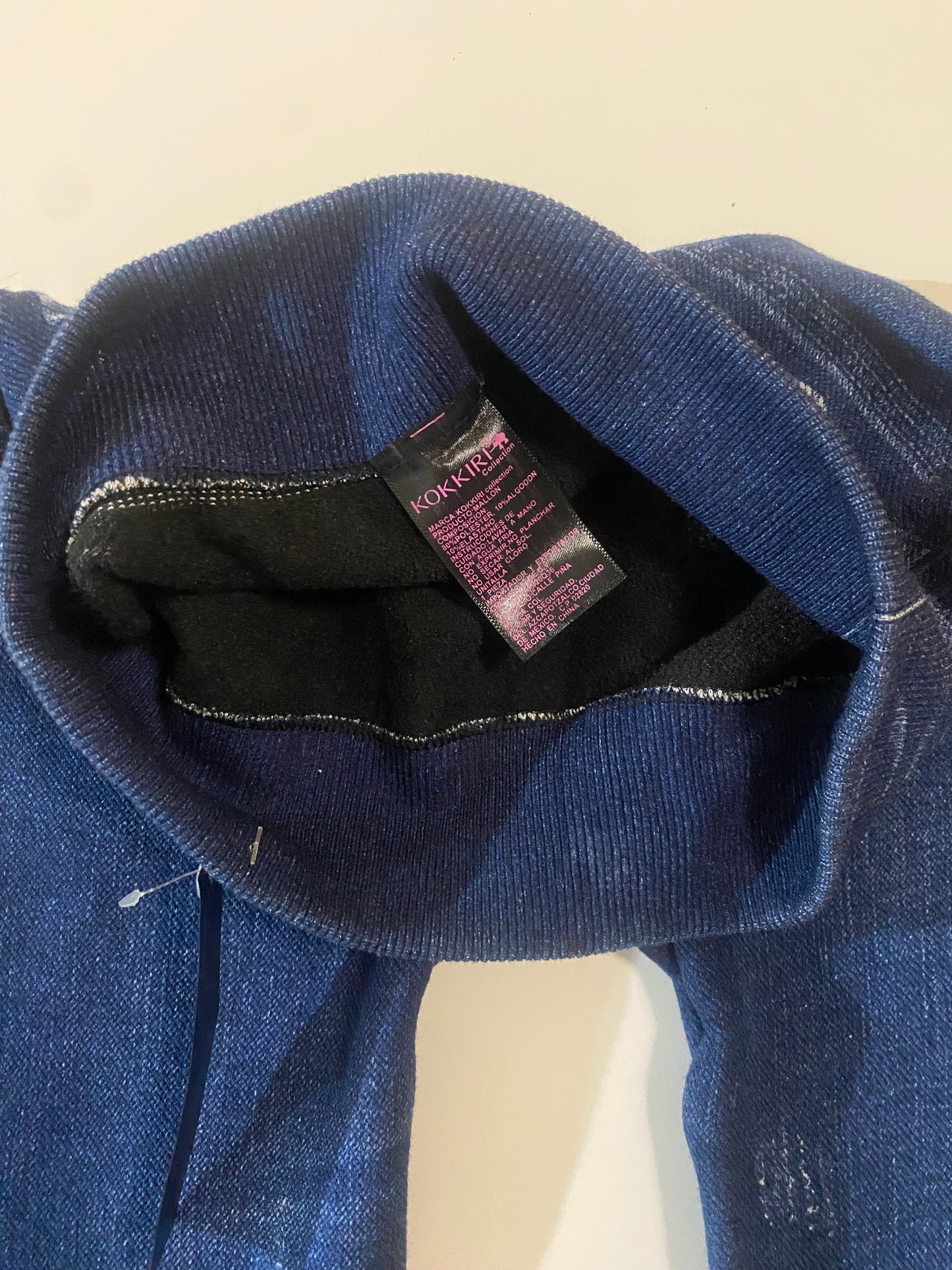 Leggins simulacion de jeans, afelpados, Talla S, Mujer