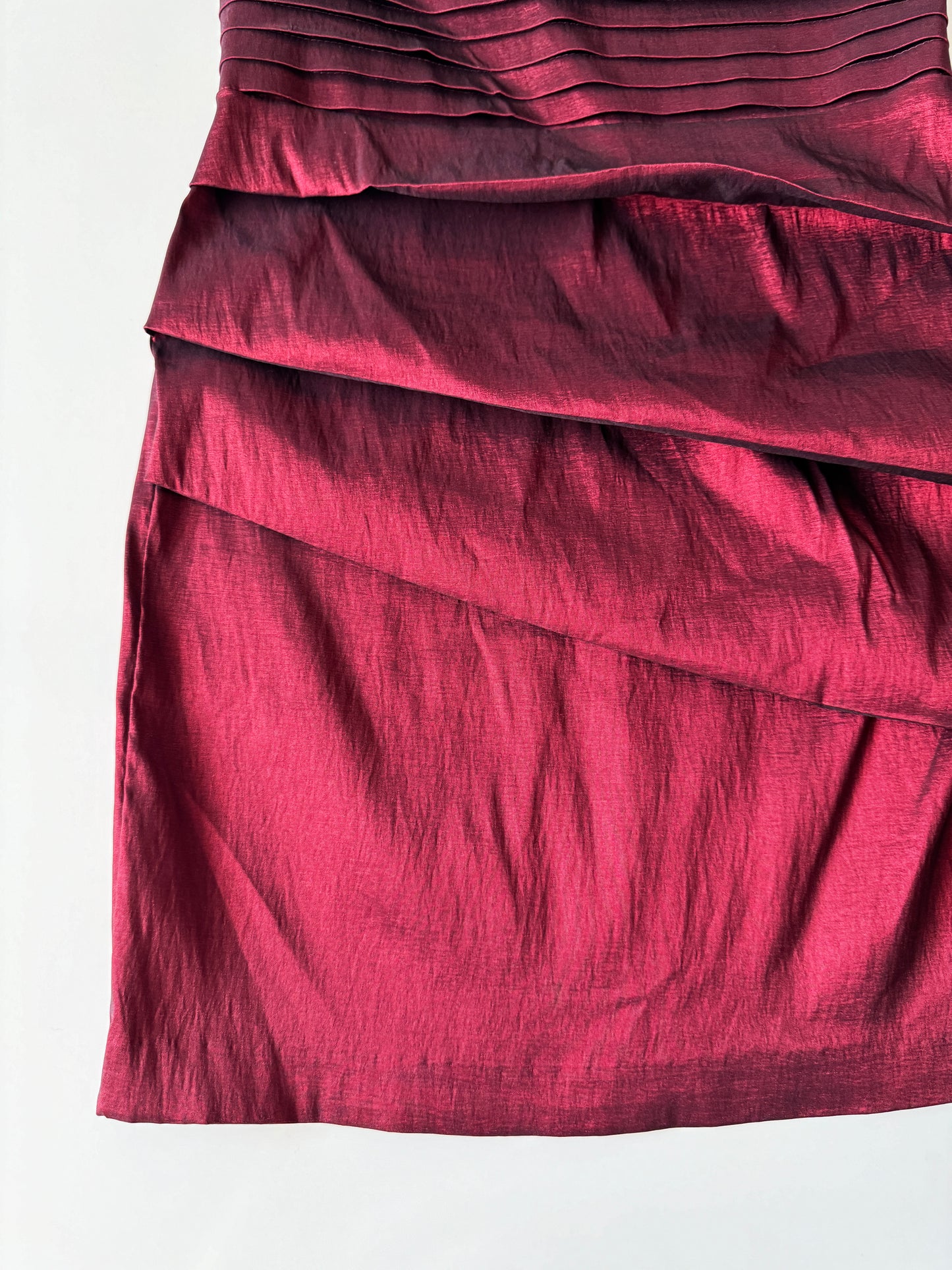 Vestido strapless rojo, Talla L, Stretch, Mujer