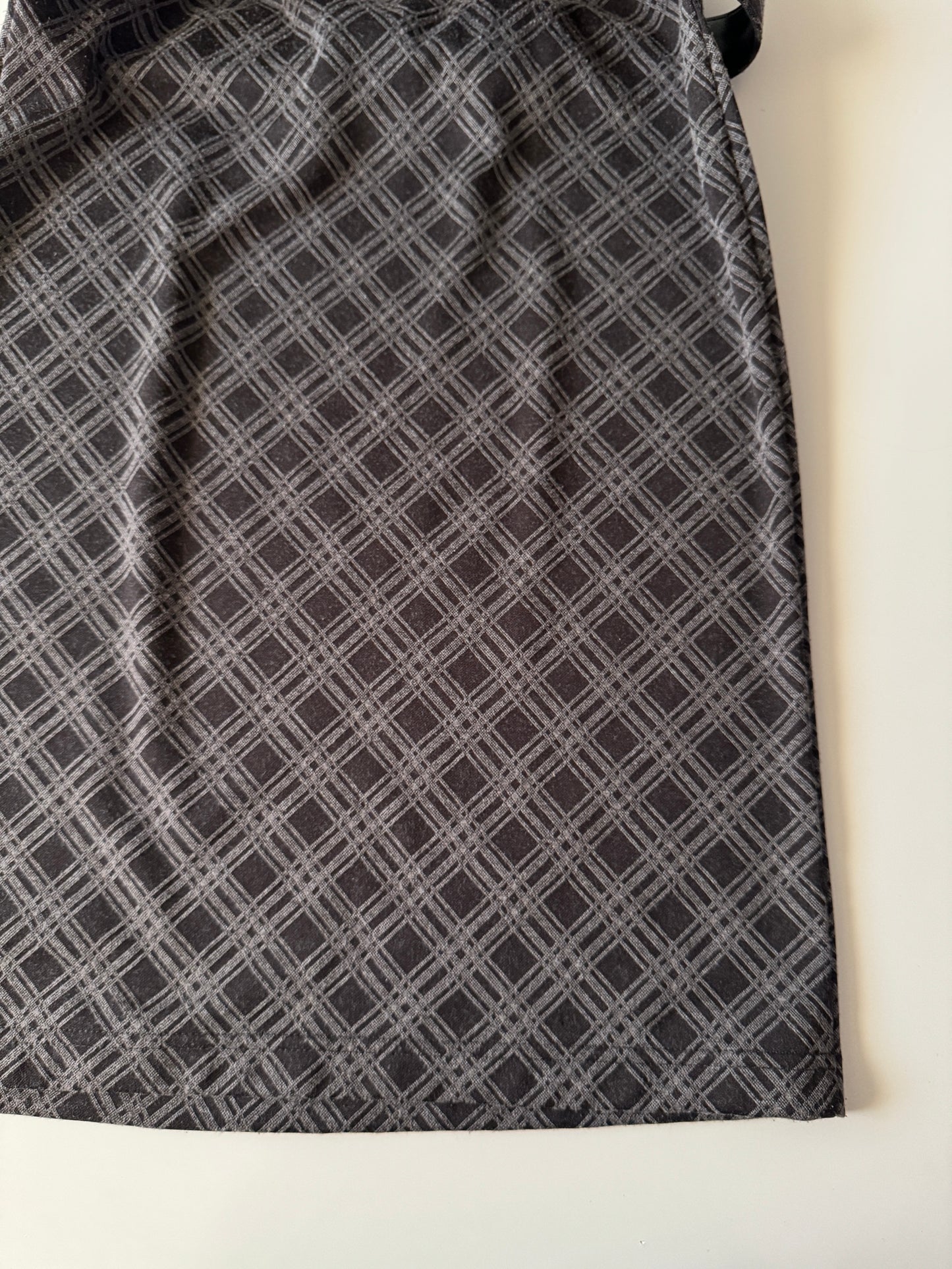 Vestido cafe, corte retro, Talla S, Mujer