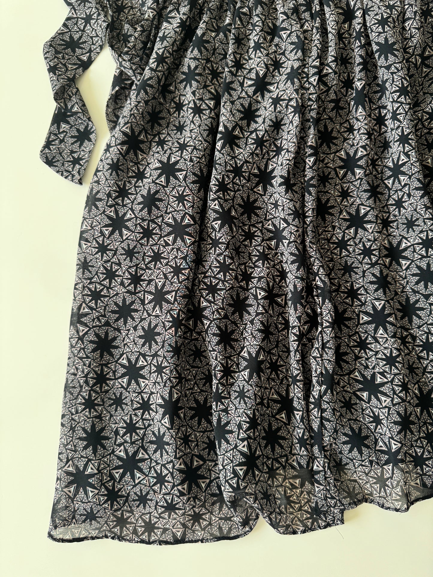 Vestido cruzado estampado, Talla S, Mujer