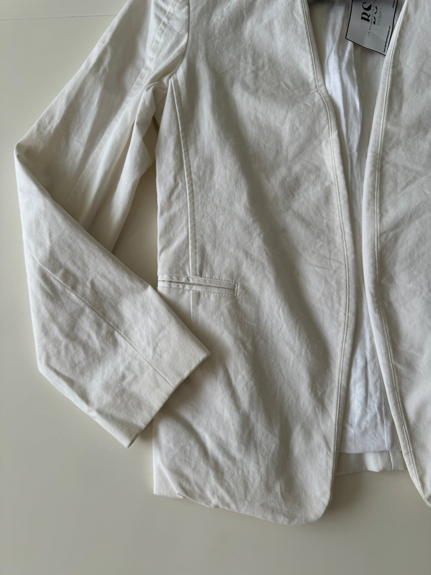 Blazer blanco, Talla 8, M, Mujer