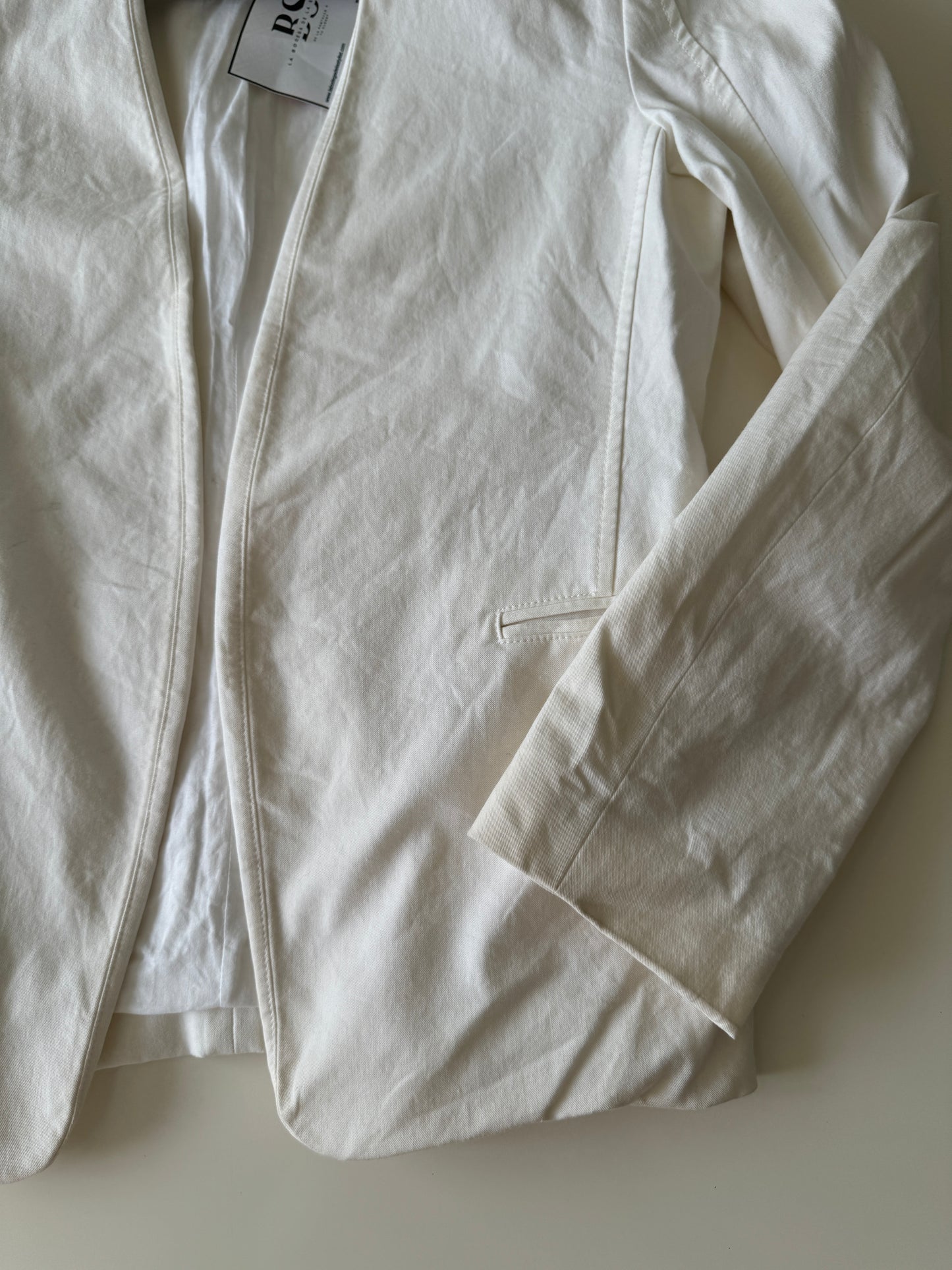 Blazer blanco, Talla 8, M, Mujer
