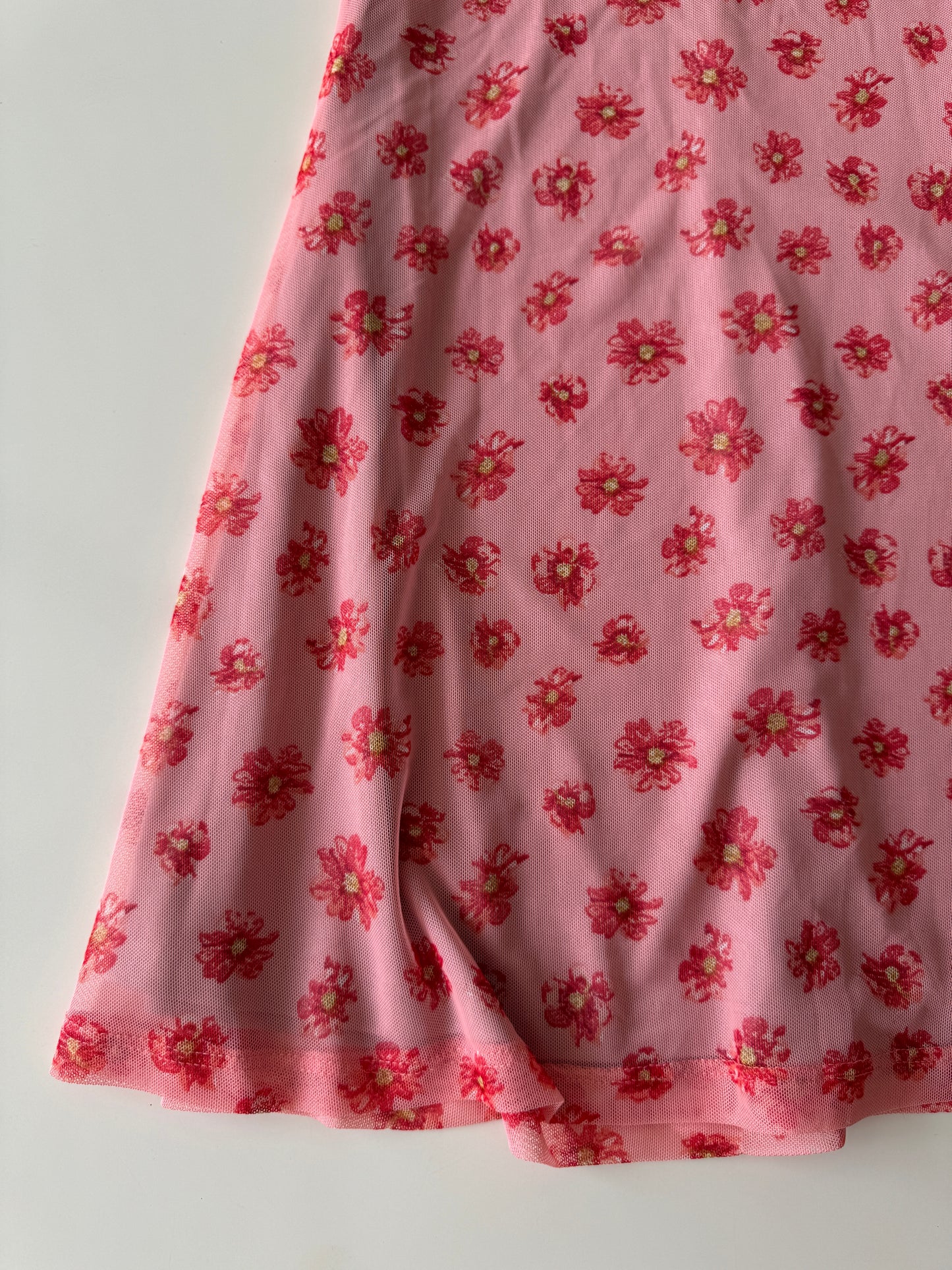 Vestido de mesh estampado, Talla Mujer XS, Teen 18 años