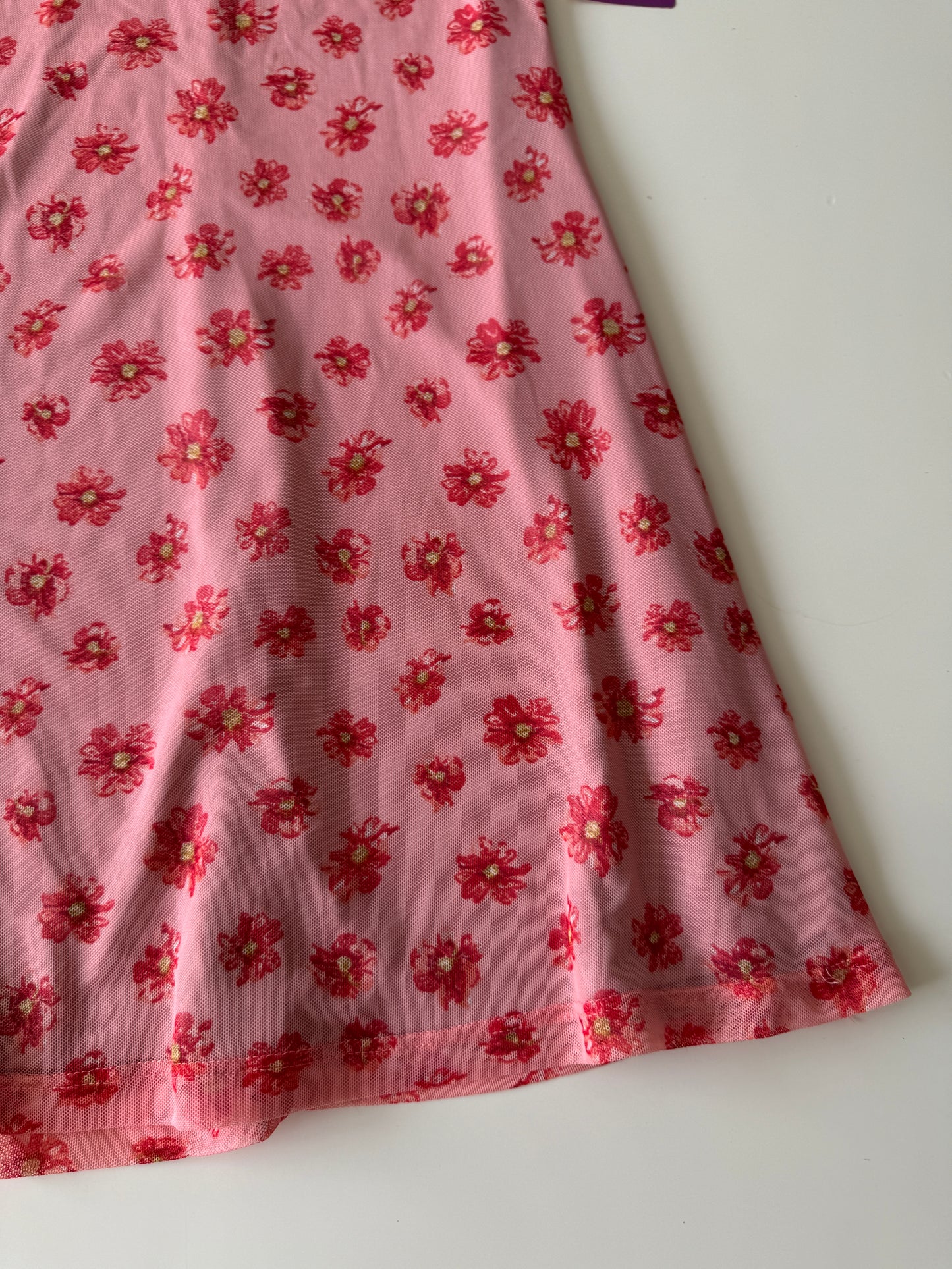 Vestido de mesh estampado, Talla Mujer XS, Teen 18 años