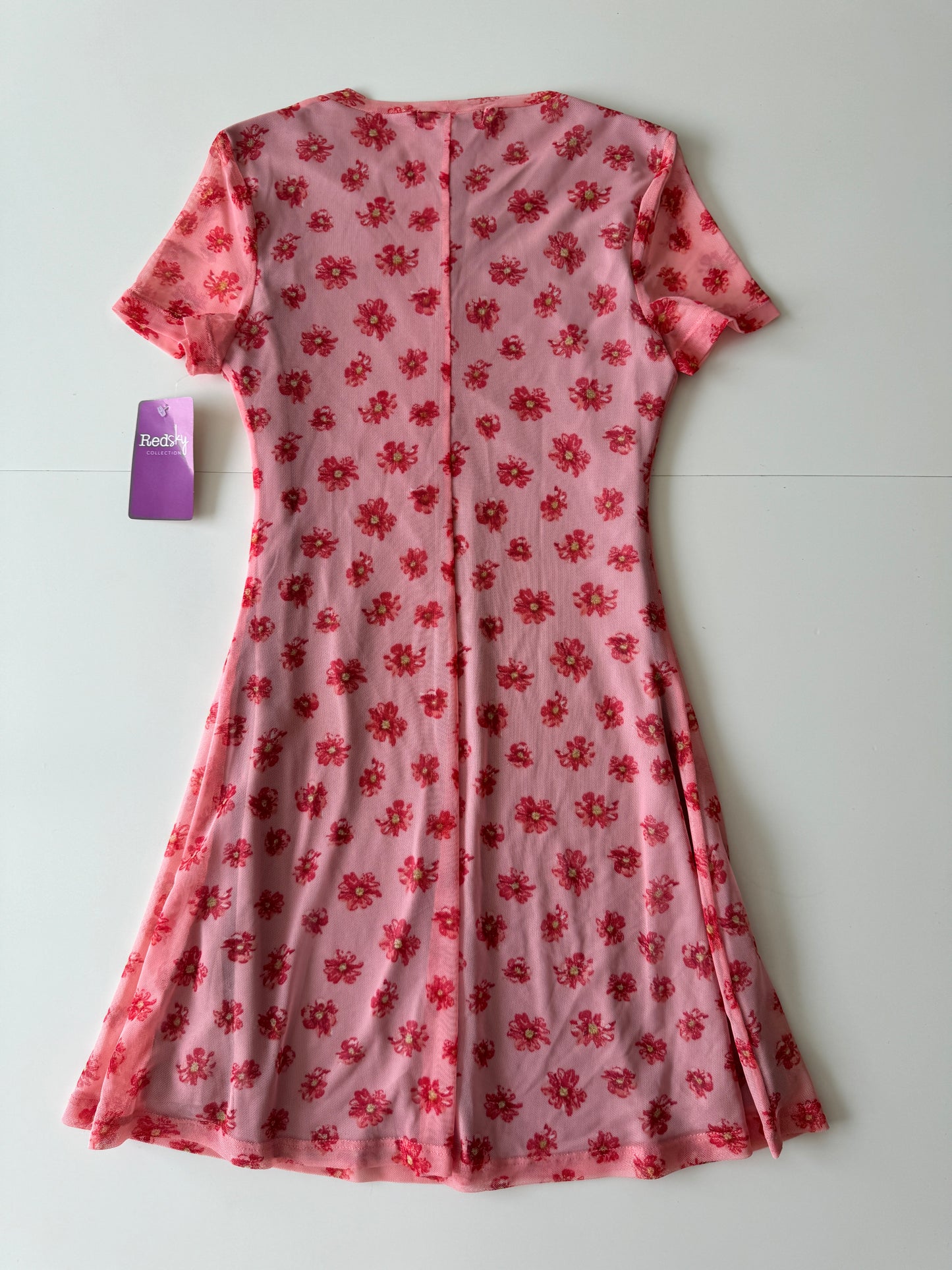 Vestido de mesh estampado, Talla Mujer XS, Teen 18 años