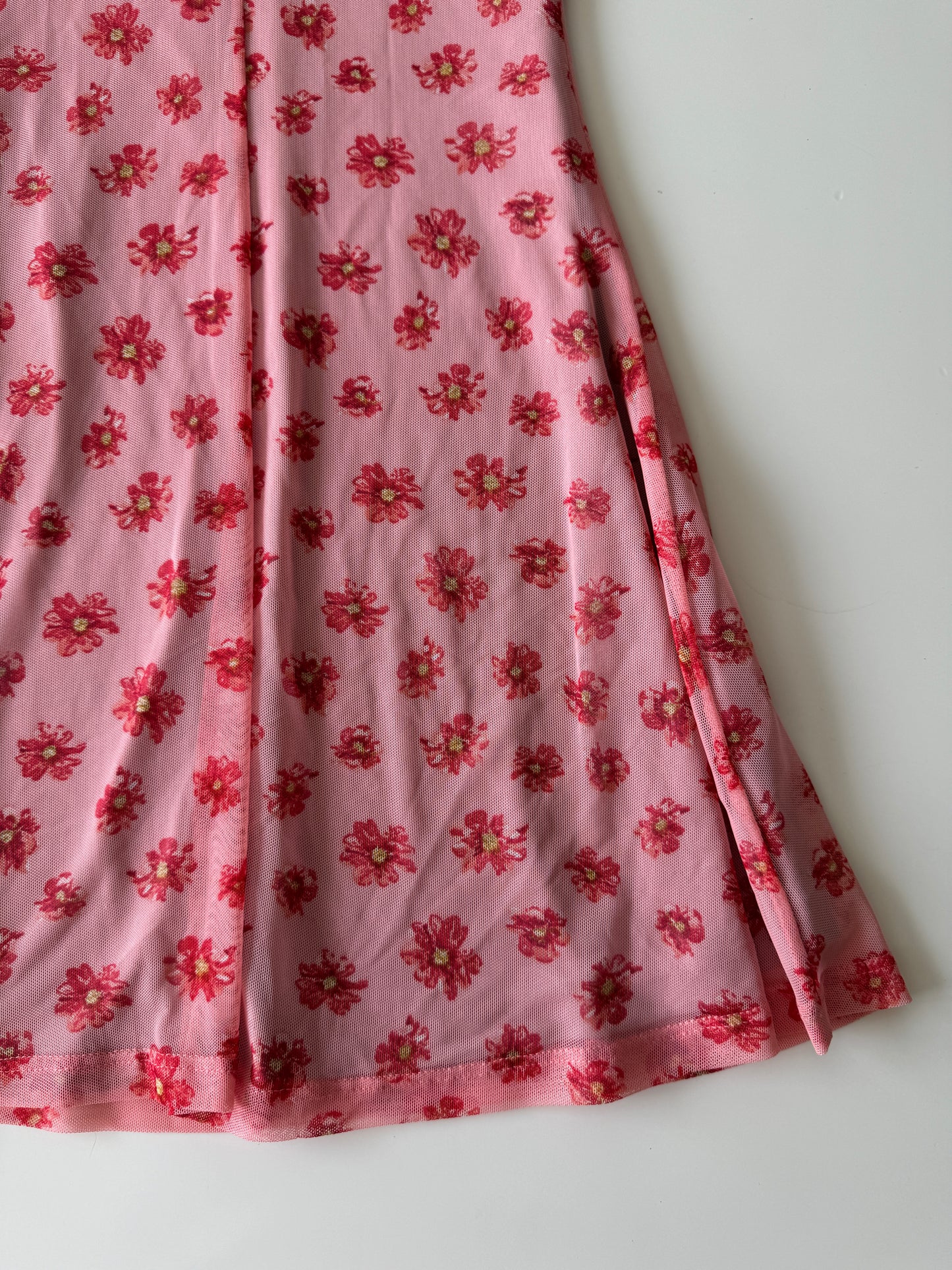Vestido de mesh estampado, Talla Mujer XS, Teen 18 años