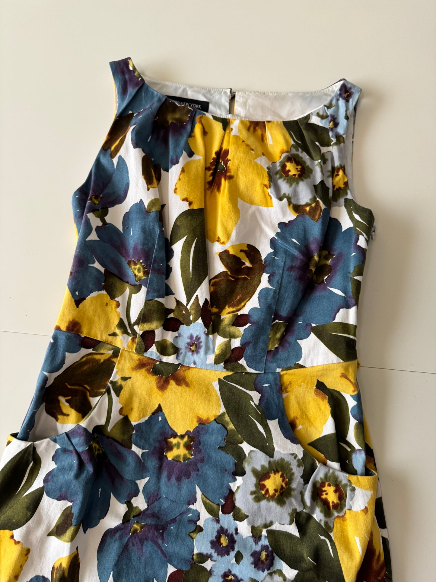 Vestido estampado con bolsillos, Talla 4, S, Mujer