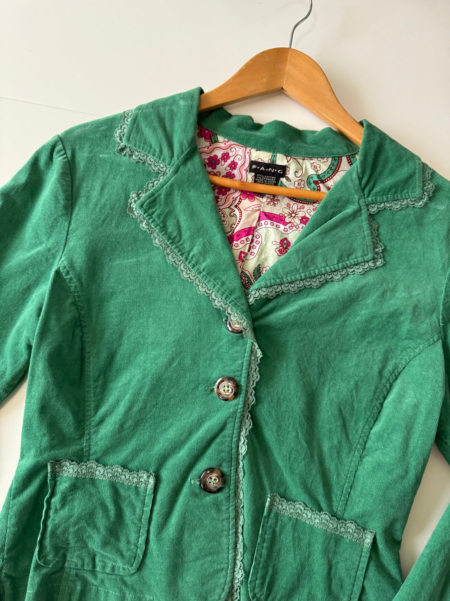 Saco corto de corduroy, Talla L (queda a M), Mujer