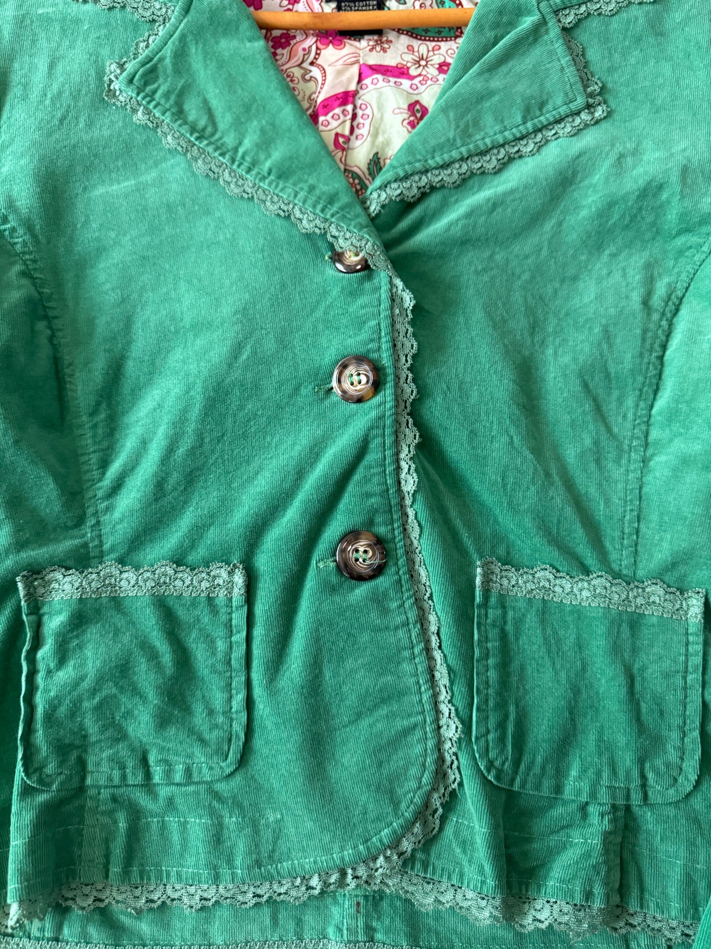 Saco corto de corduroy, Talla L (queda a M), Mujer