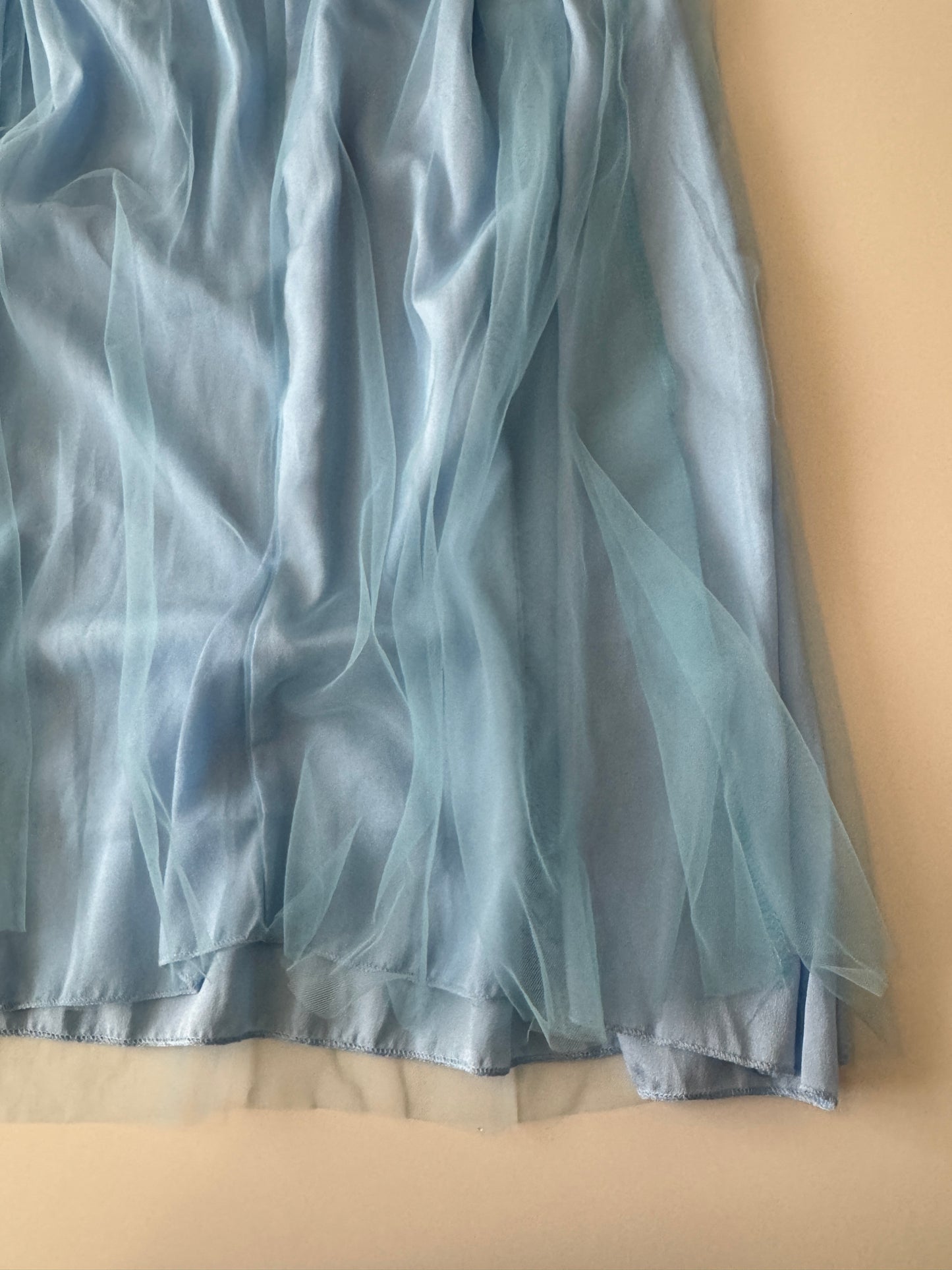 Vestido de encaje celeste, Talla S, Mujer