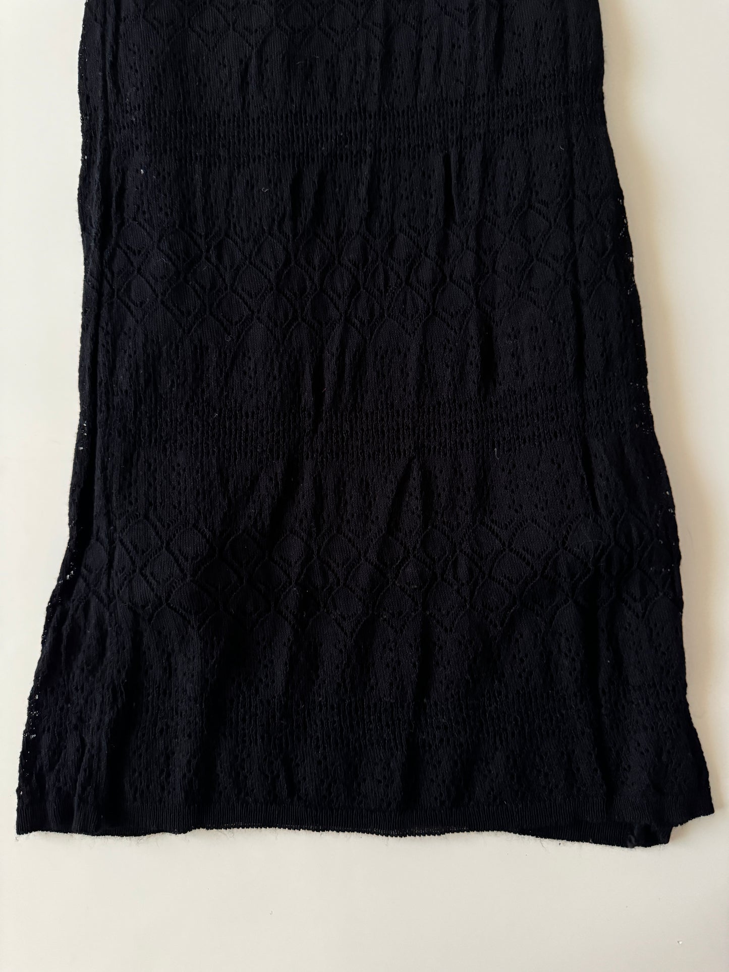 Vestido negro tejido, Talla S, Mujer