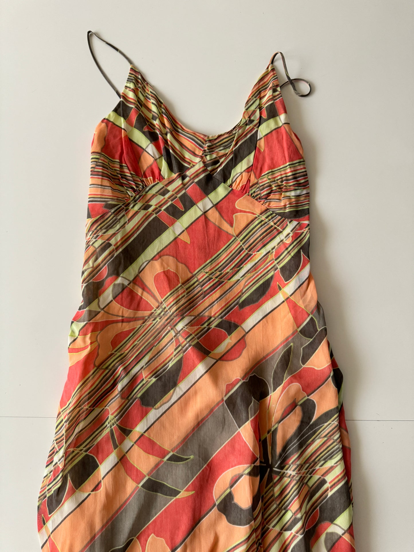 Slip dress estampado, Talla 8, M, Mujer