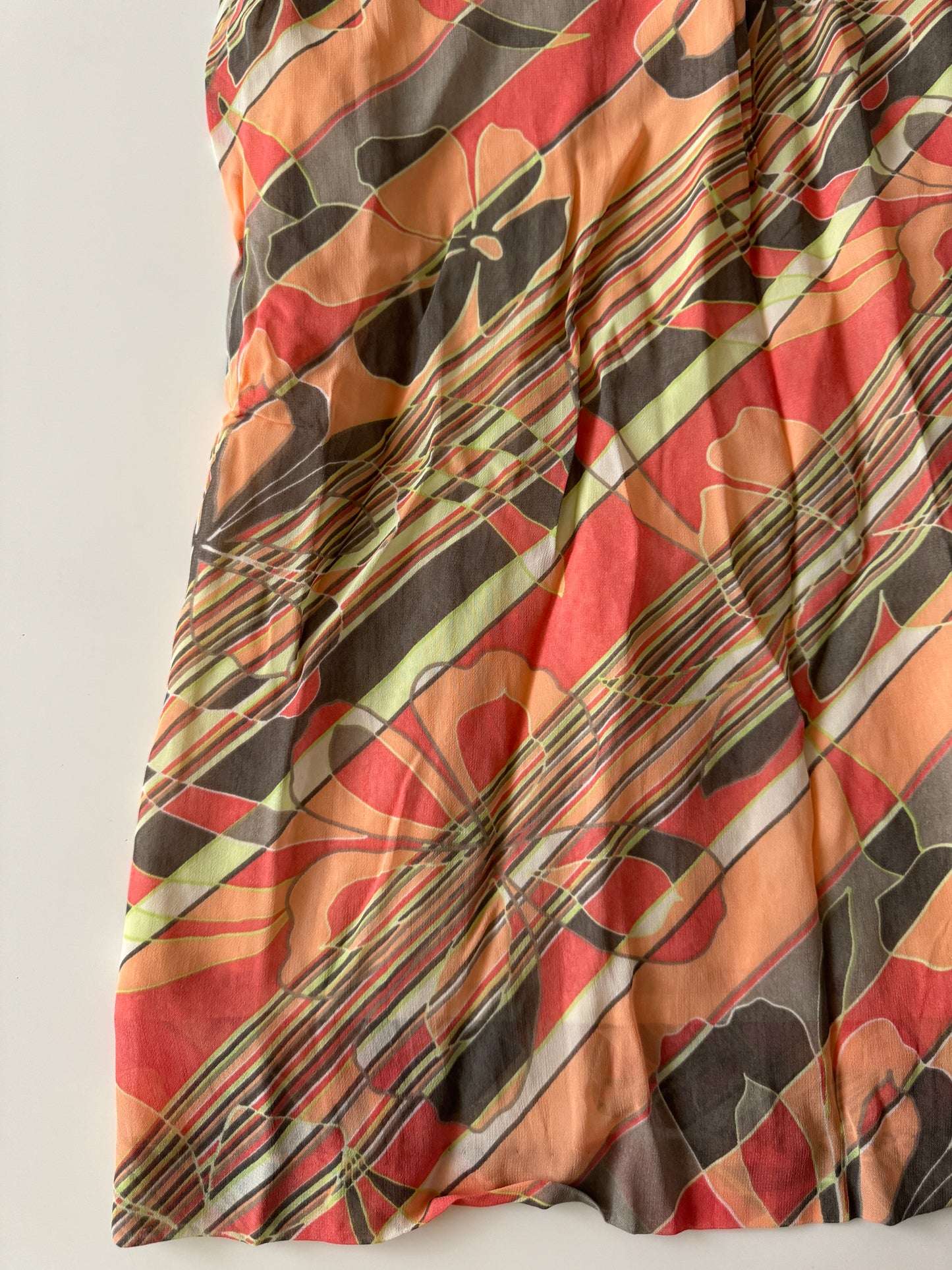 Slip dress estampado, Talla 8, M, Mujer