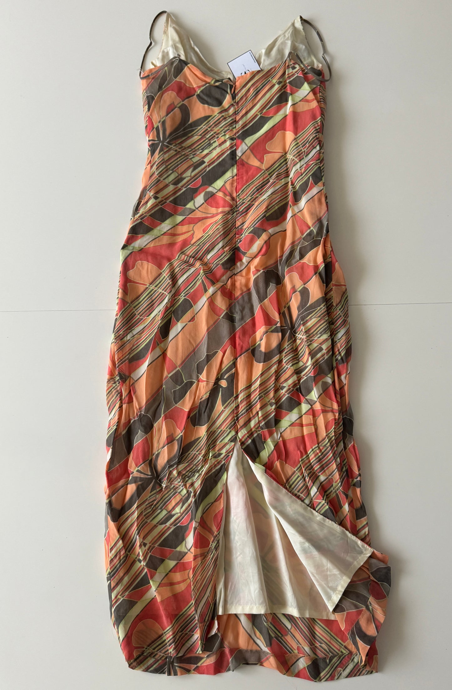 Slip dress estampado, Talla 8, M, Mujer