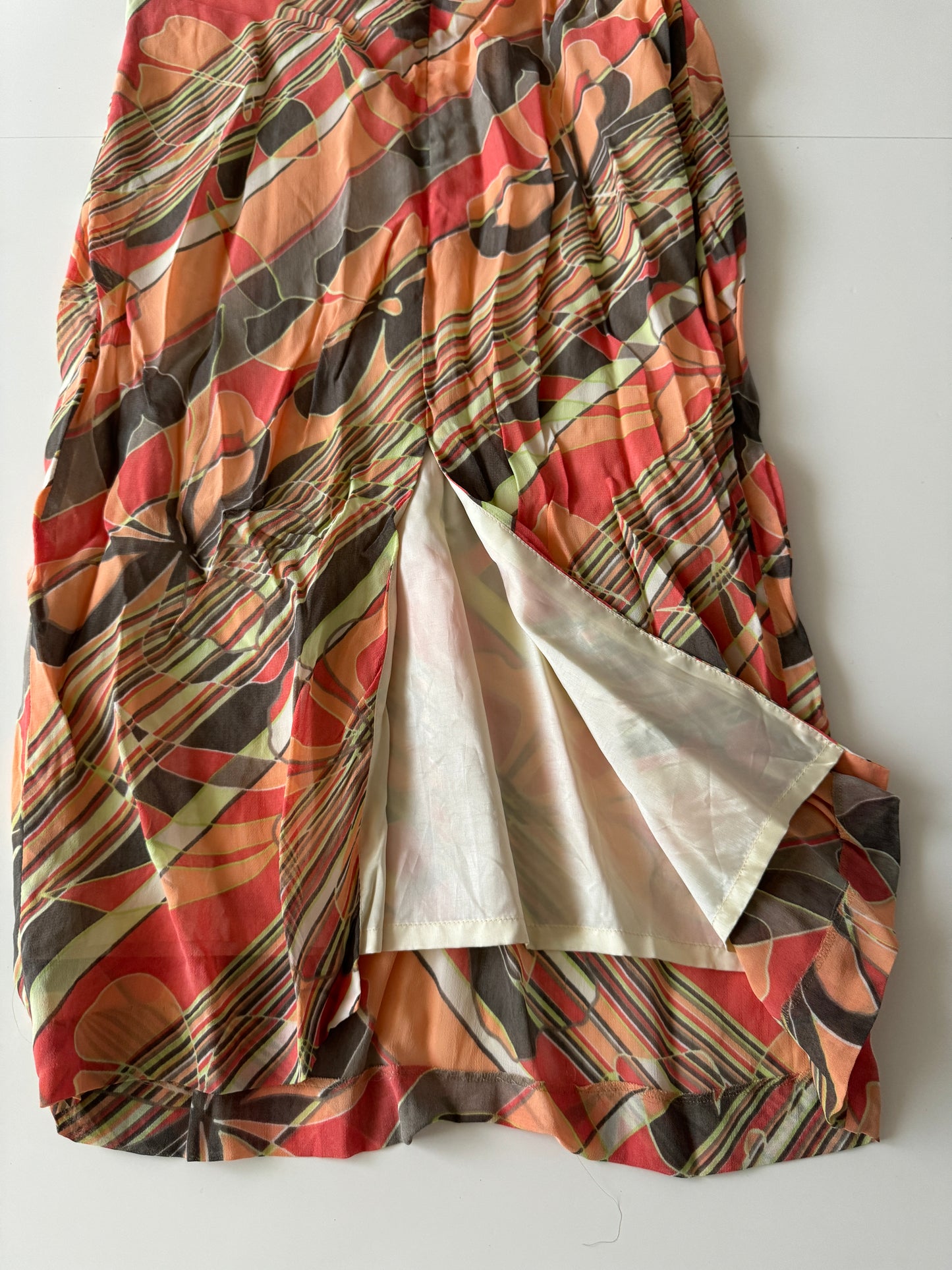 Slip dress estampado, Talla 8, M, Mujer