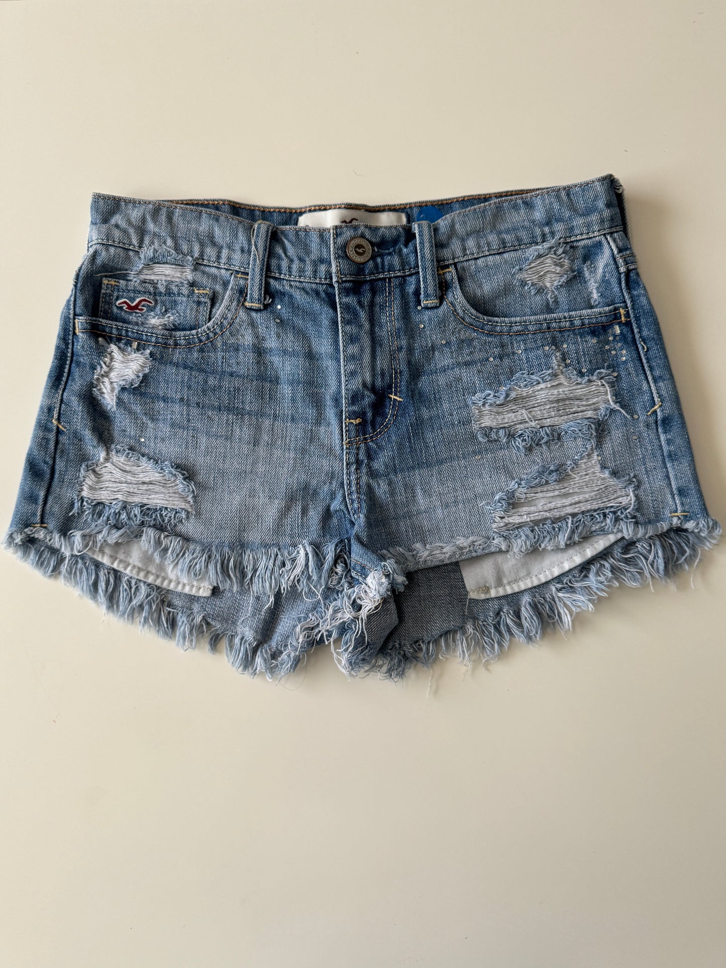 Mini shorts distress, Talla 0 Eua, 24Mx, XS, Mujer