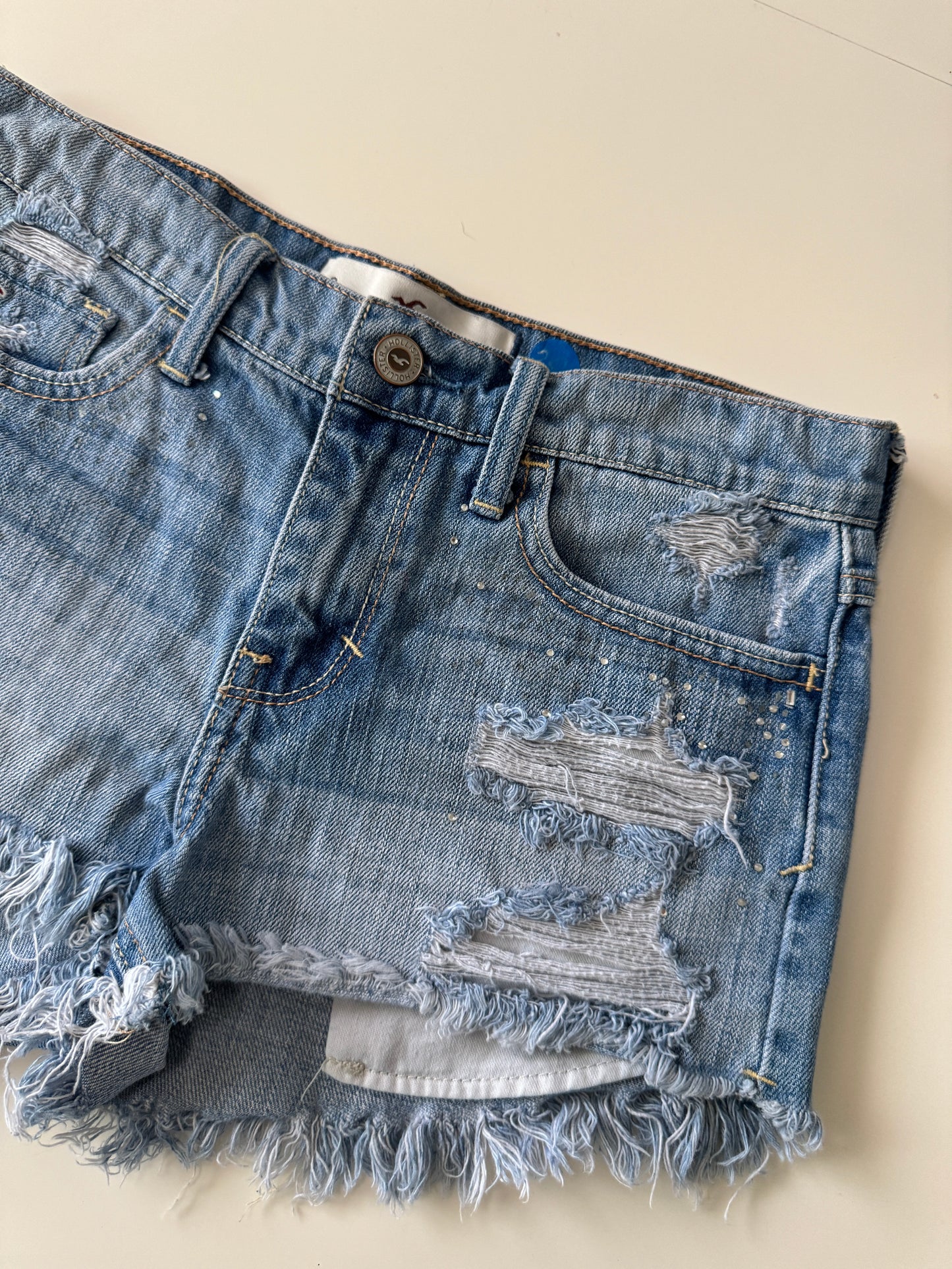 Mini shorts distress, Talla 0 Eua, 24Mx, XS, Mujer