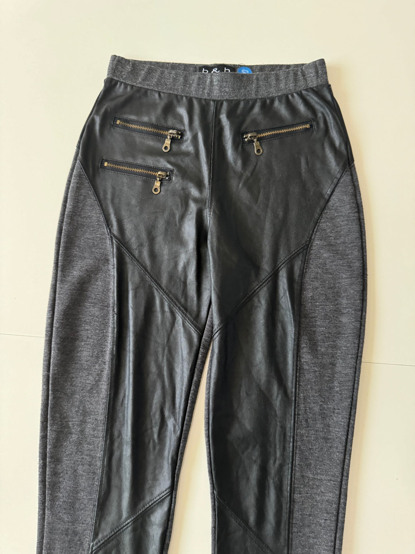 Leggins con vinipiel, Talla S, Mujer