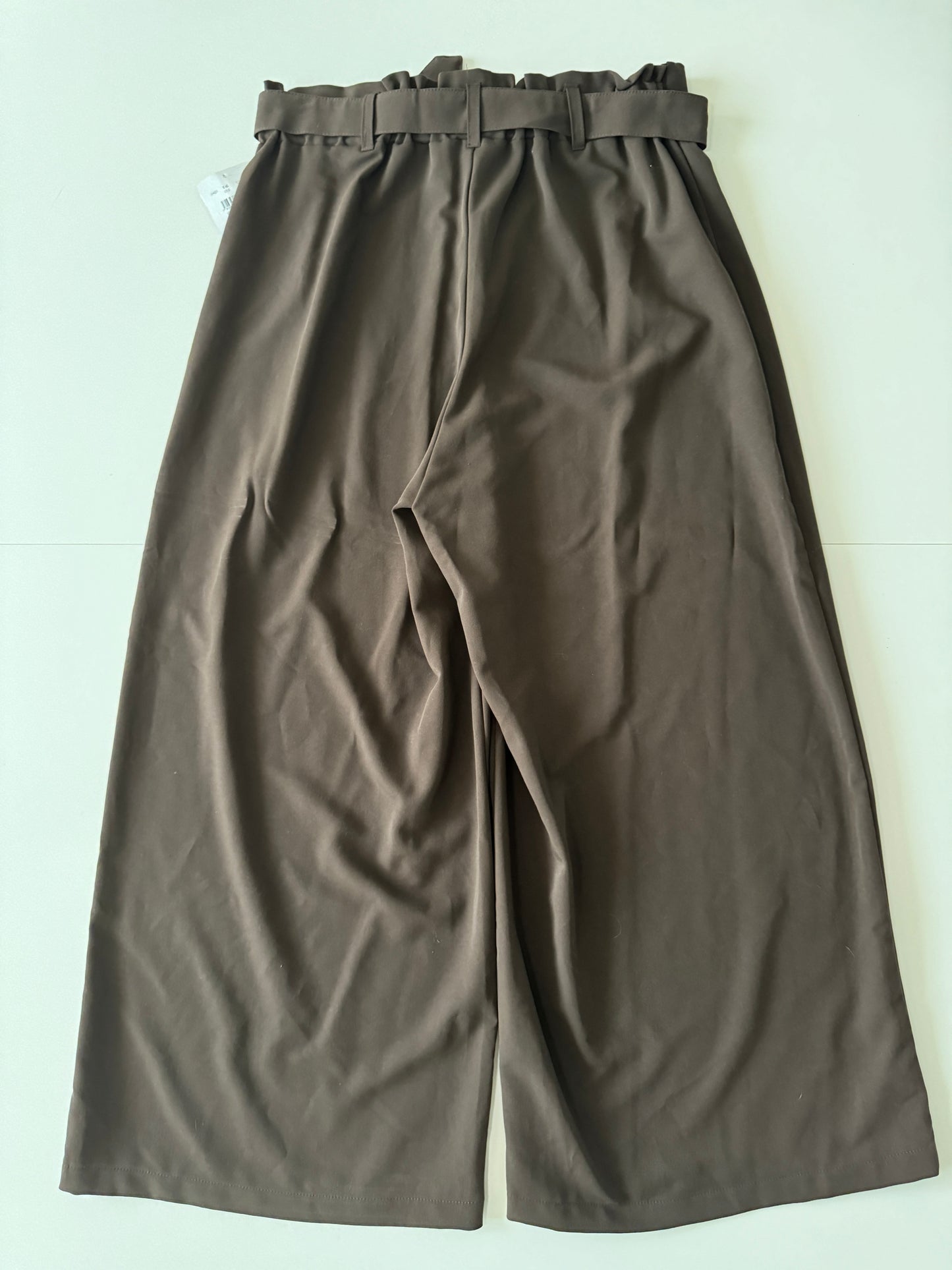 Pantalones pernera ancha cafes, Talla L, Mujer