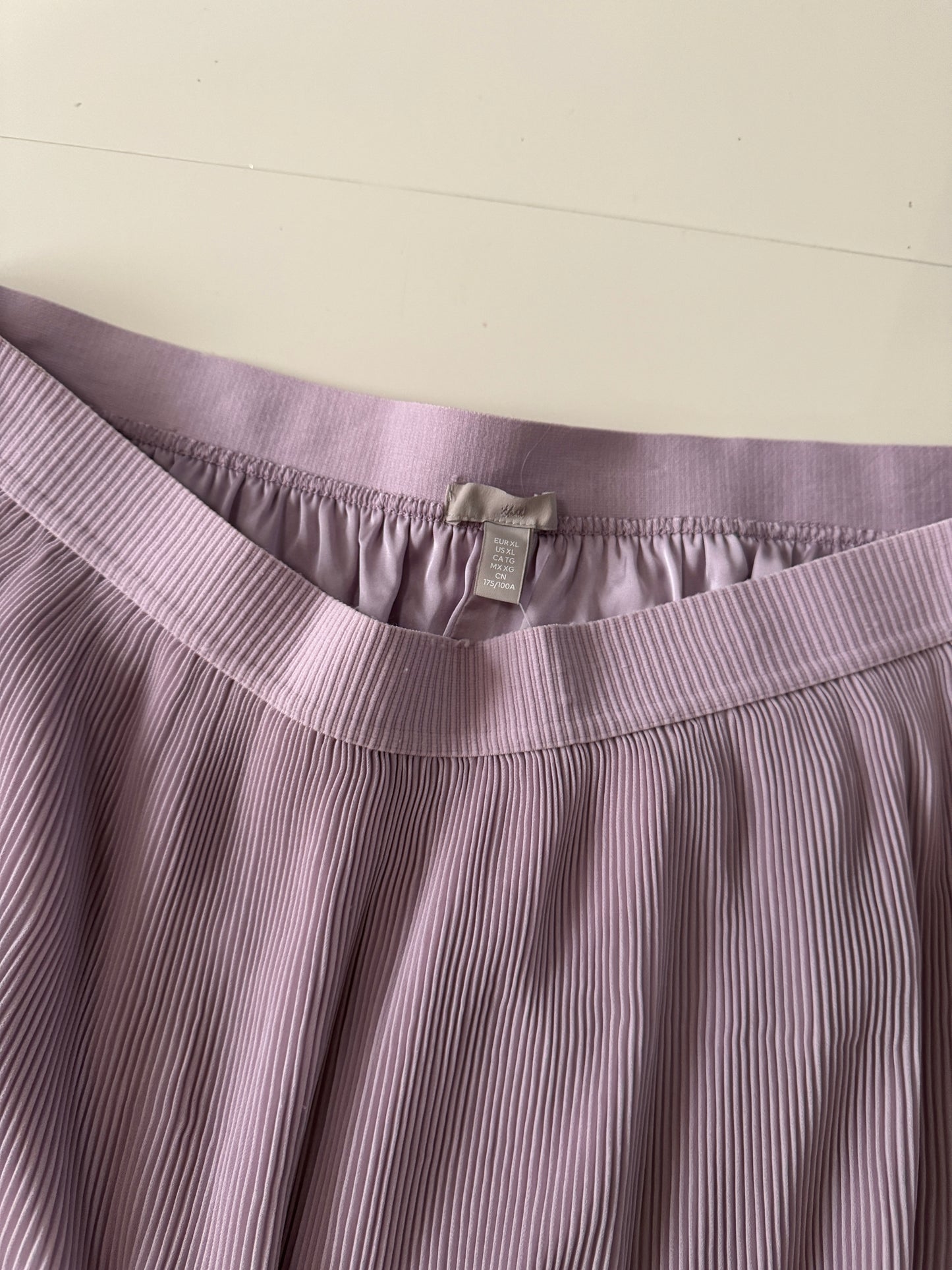 Falda de tablones lila, Talla XL, Mujer