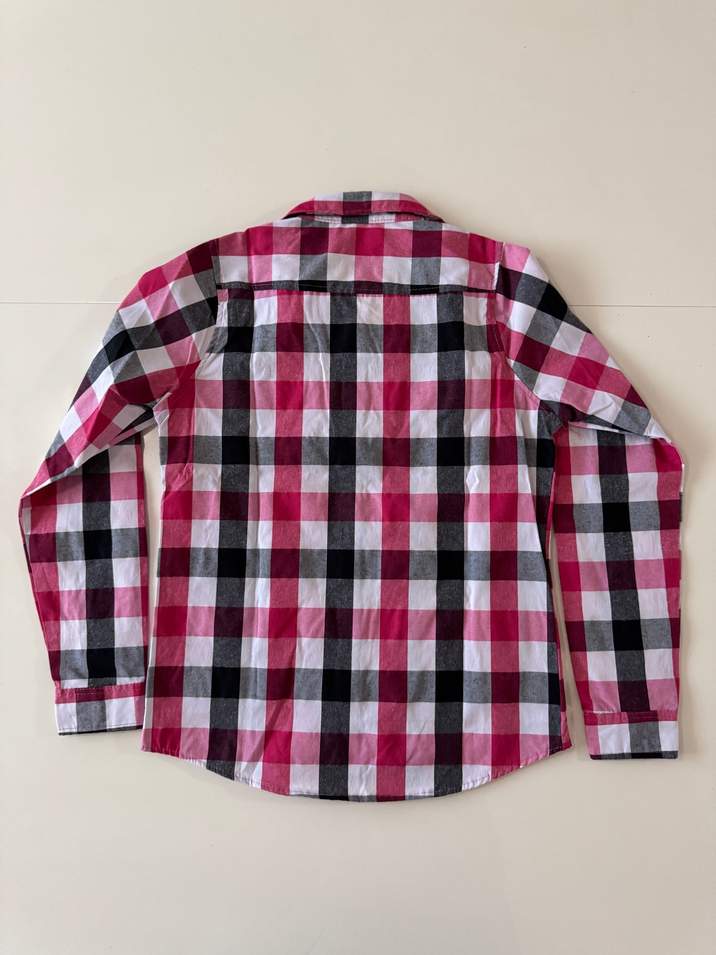 Camisa vaquera rosa manga larga, Talla 10-12 años, Niña, Facinassion