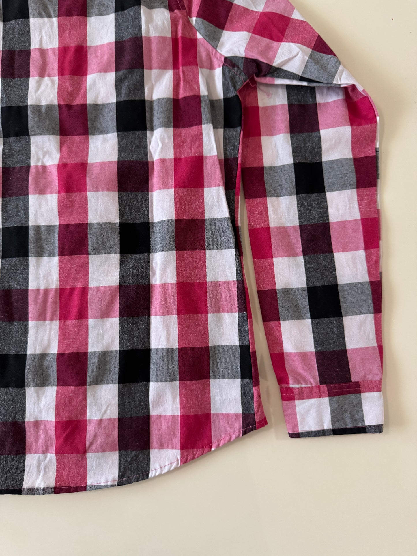 Camisa vaquera rosa manga larga, Talla 10-12 años, Niña, Facinassion